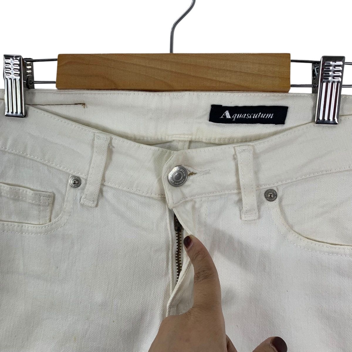 Aquascutum AQUASCUTUM Japanese Brand Slim Fit Denim Jeans Pants Size 28" / US 6 / IT 42 - 4 Thumbnail
