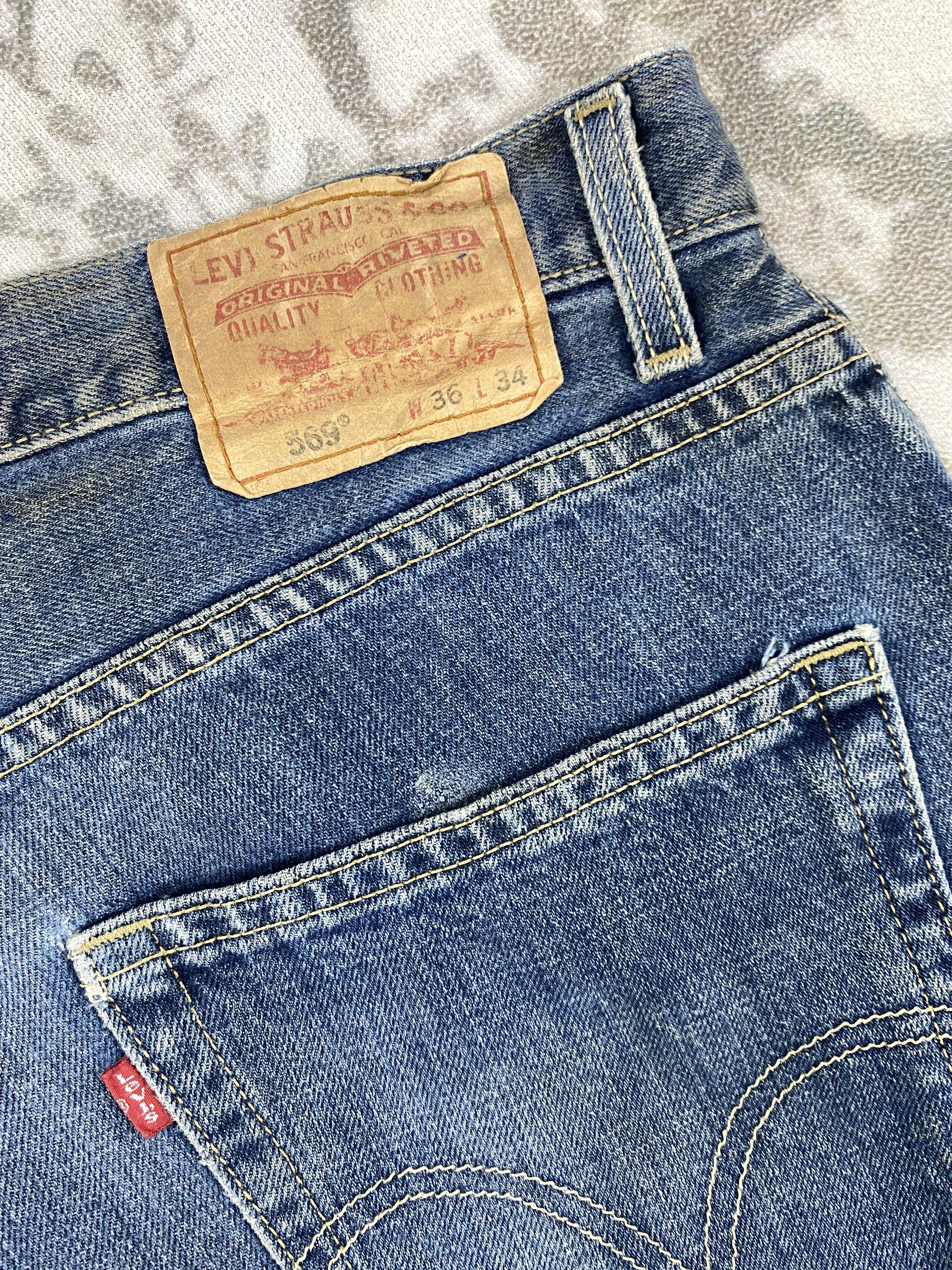 Levi's Vintage Levi's 569 Loose Straight Denim 39 x 33.5 -JN705 Size US 39 - 11 Thumbnail