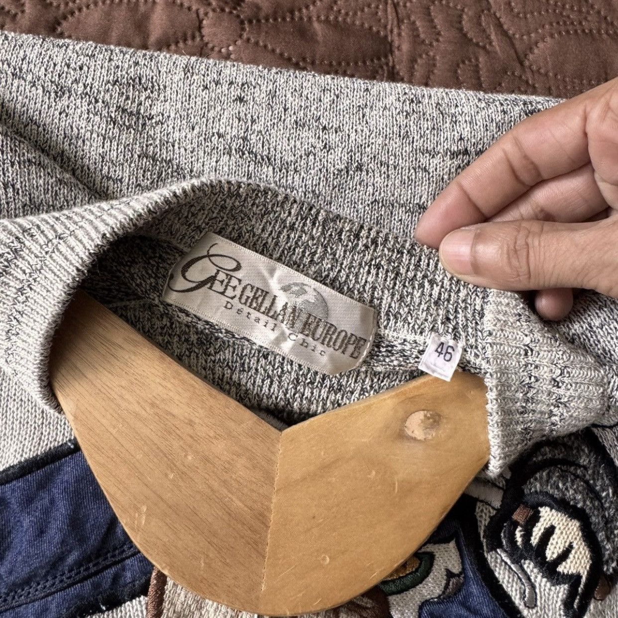 Japanese Brand VTG90s Jean Louis Fradet Albert Einstein Biking Knit Sweater Size US S / EU 44-46 / 1 - 9 Thumbnail