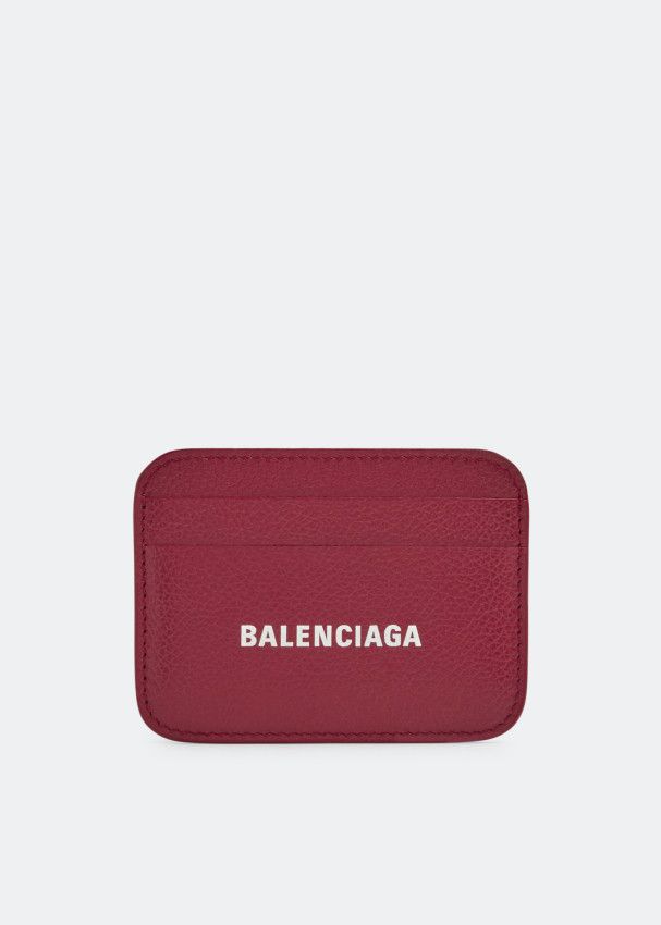 Balenciaga o1srvl11e1224 Size: OS / Cash Card Holder in Burgundy Size ONE SIZE - 1 Thumbnail
