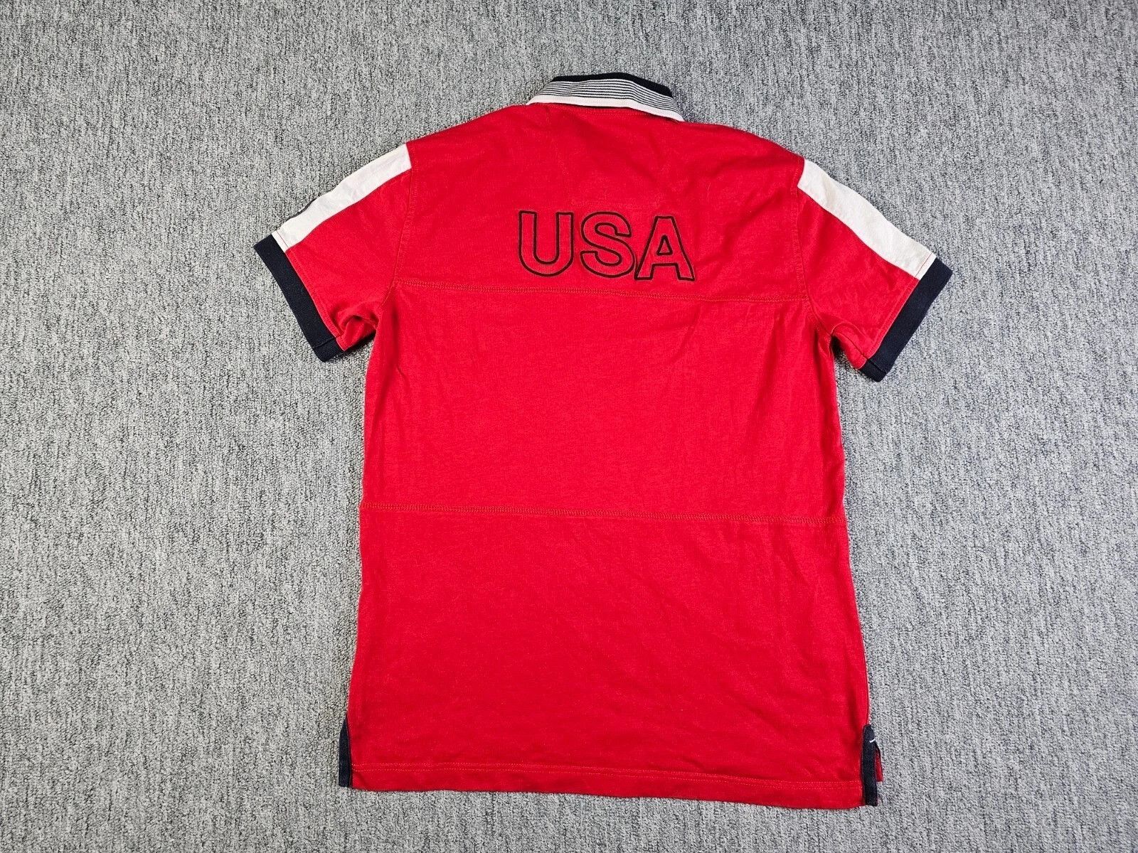 Nautica Nautica Slim Fit Polo USA Flag 30th Anniversary Red Cotton M Size US M / EU 48-50 / 2 - 3 Thumbnail
