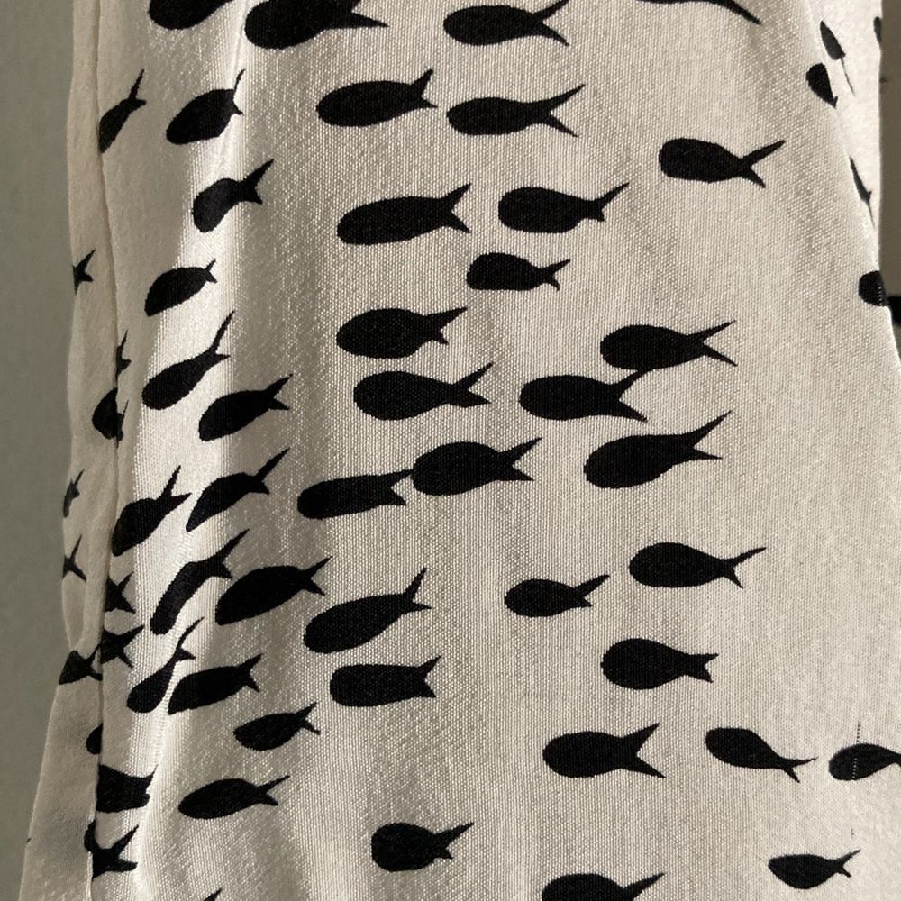 Cynthia Rowley Cynthia Vincent Twelfth Street Silk Flutter Cap Sleeve Tank Sz S Blouse w/ Fish Size S / US 4 / IT 40 - 9 Thumbnail