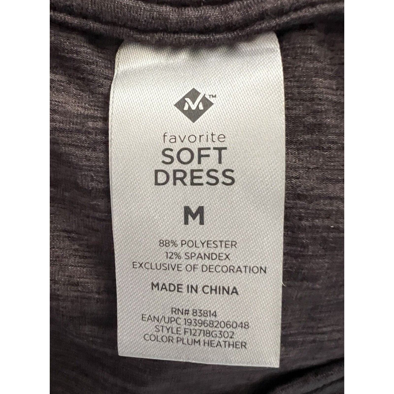 Other Member's Mark Women's Favorite Soft Dress Purple Heather Size M / US 6-8 / IT 42-44 - 8 Thumbnail
