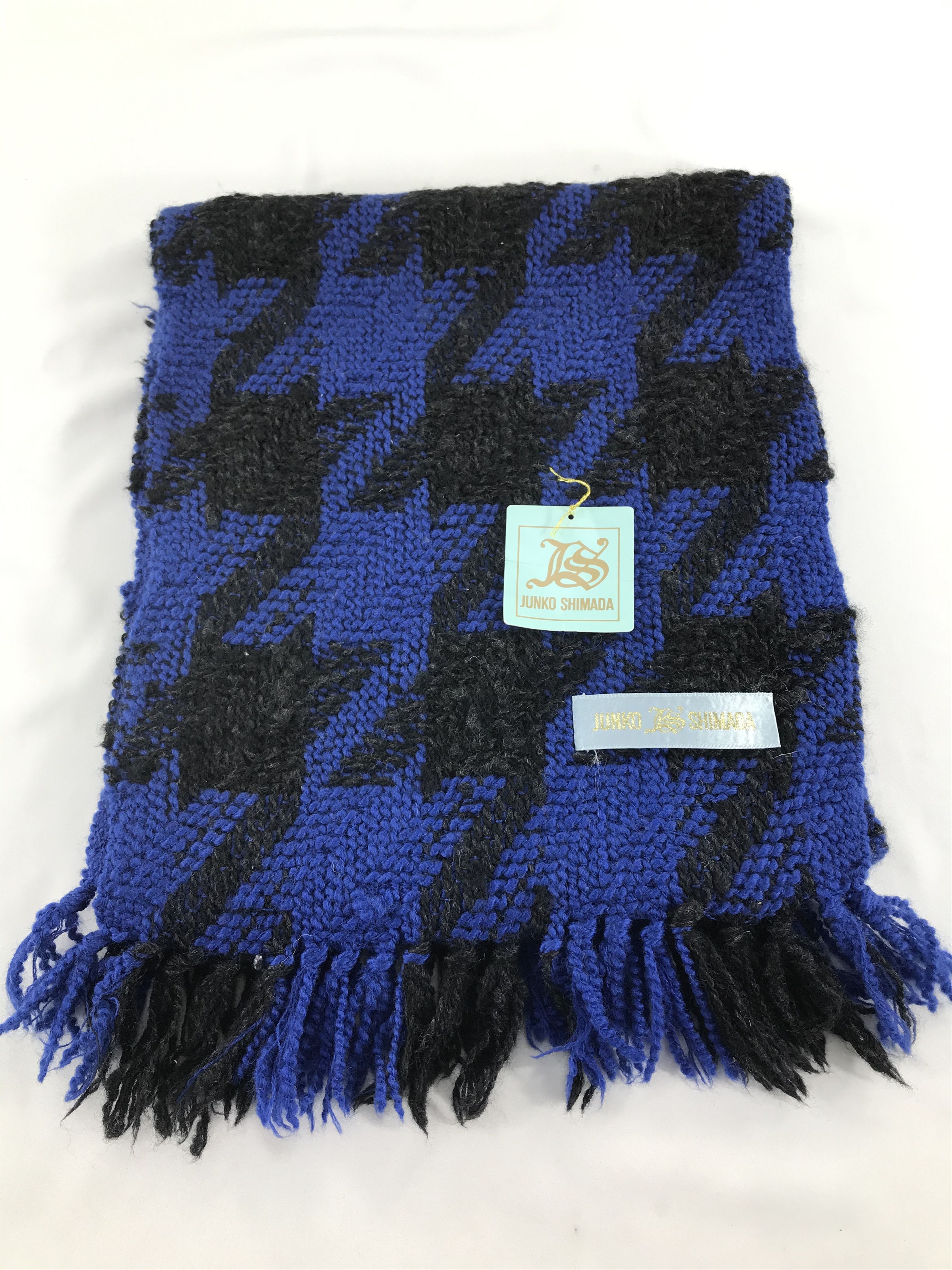 Junko Shimada Junko Shimada Houndstooth Wool Scarf Muffler V314 Size ONE SIZE - 2 Thumbnail