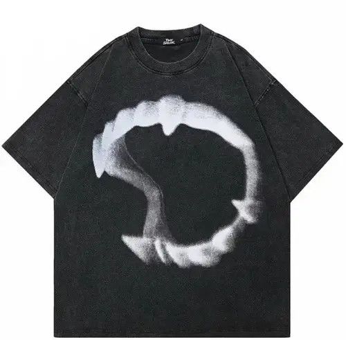 VIBE Vintage Vampire Bites Design Graphic Tee Size US M / EU 48-50 / 2 - 1 Thumbnail