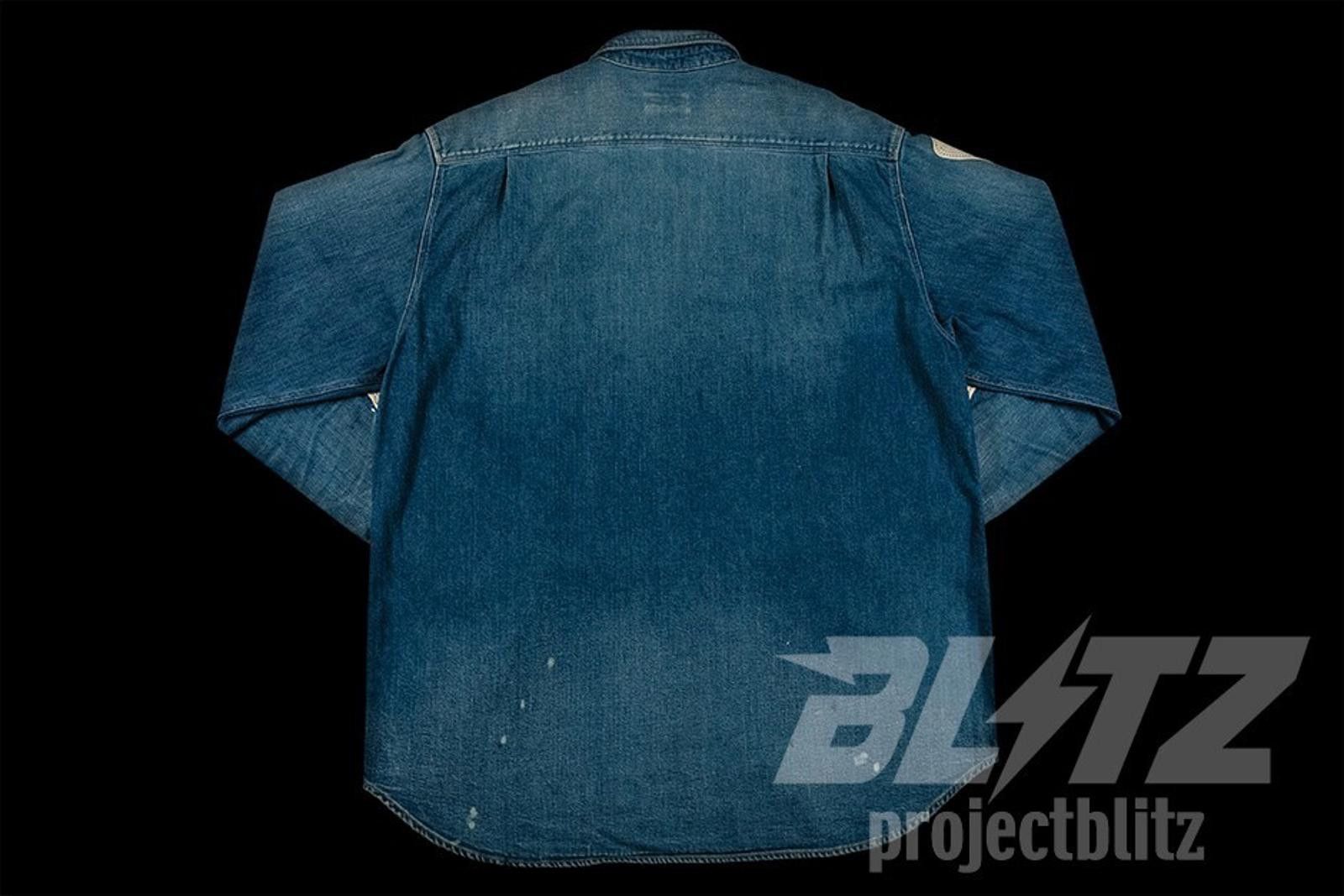 Kapital KAPITAL 8 OZ BONE EMBROIDERY DENIM WORK SHIRT SIZE 3 Size US L / EU 52-54 / 3 - 3 Thumbnail