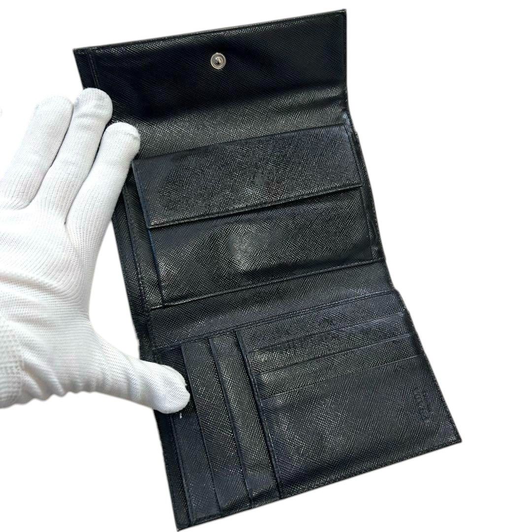 Prada Prada - Milano Black Leather Wallet Bi-fold Folding Size ONE SIZE - 6 Thumbnail