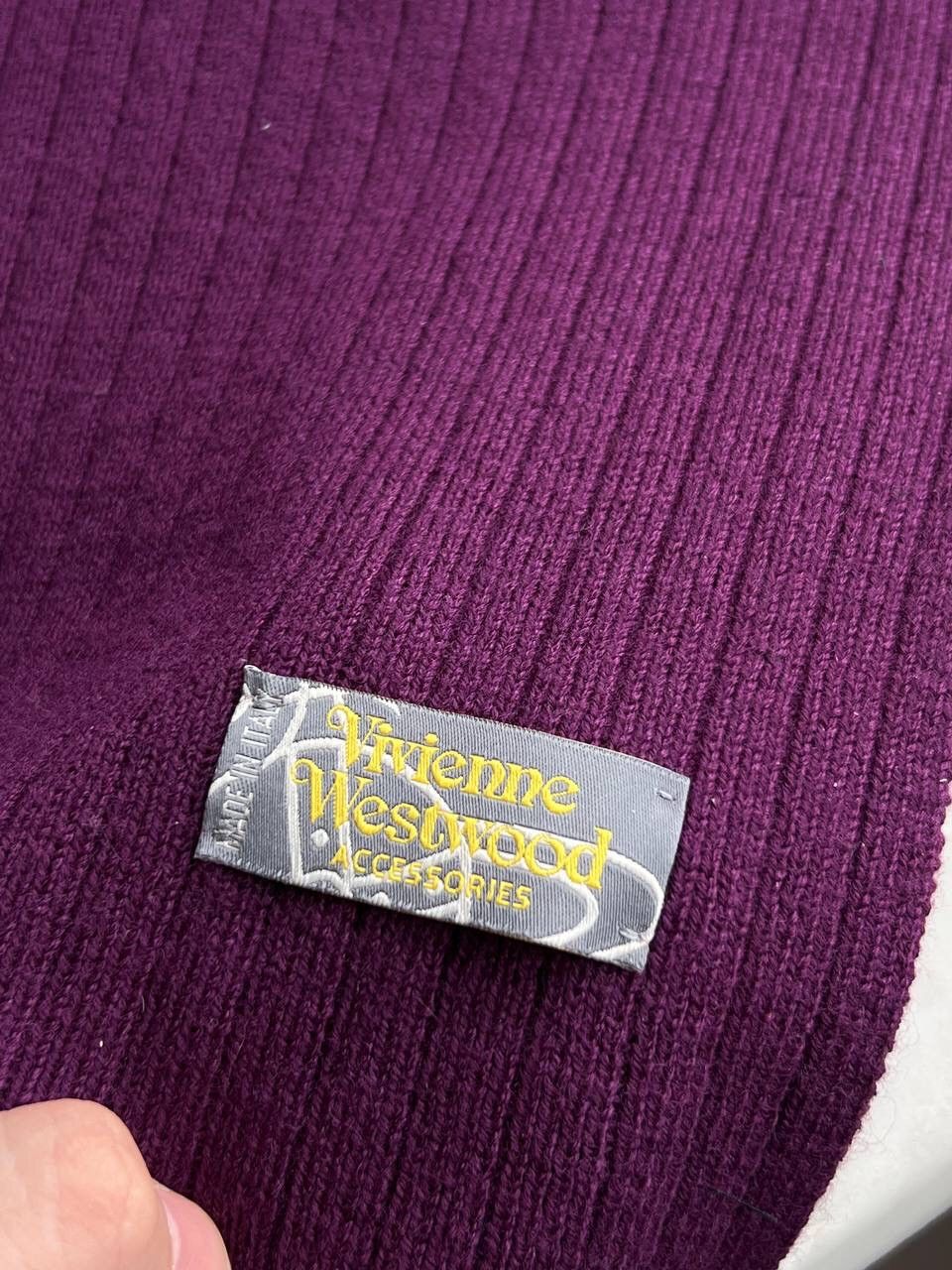 Vivienne Westwood Vivienne Westwood Scarf Muffler Neckwear Vintage Wool Purple Size ONE SIZE - 3 Thumbnail