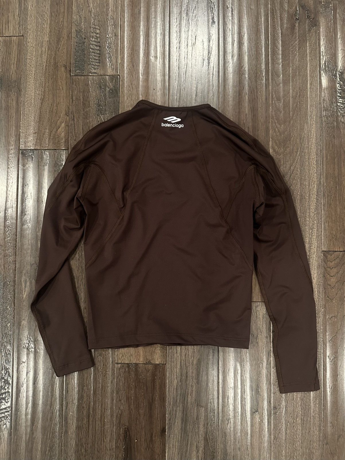 Balenciaga Balenciaga L/S Fitted Top Spandex Activewear Size S / US 4 / IT 40 - 1 Thumbnail
