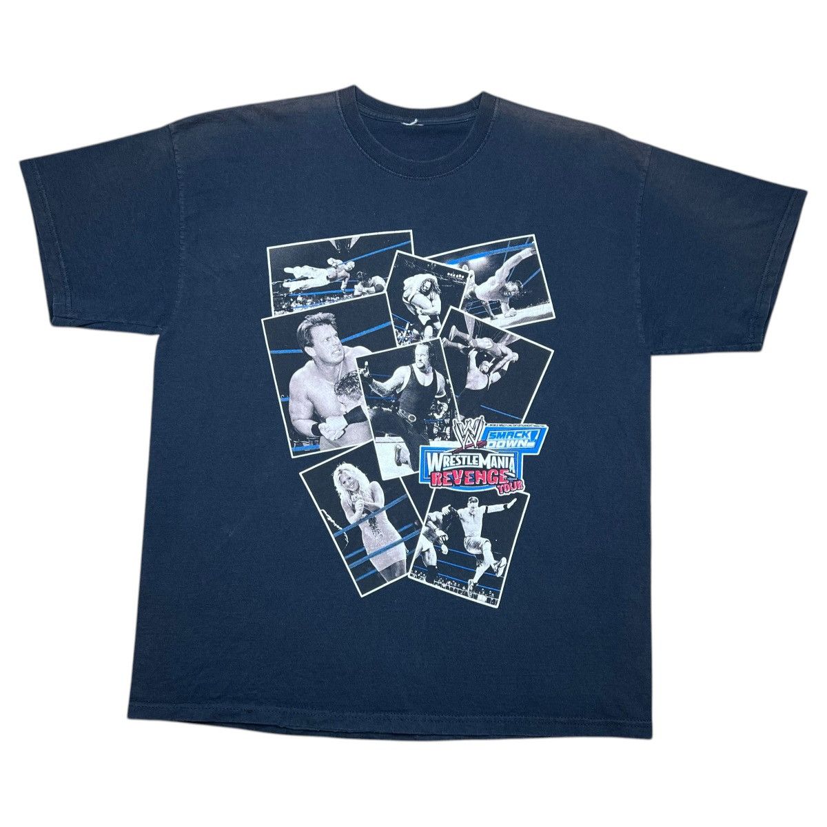 WWE Vintage 2005 WWE WrestleMania Revenge Tour Smackdown T-Shirt Size US XL / EU 56 / 4 - 1 Thumbnail