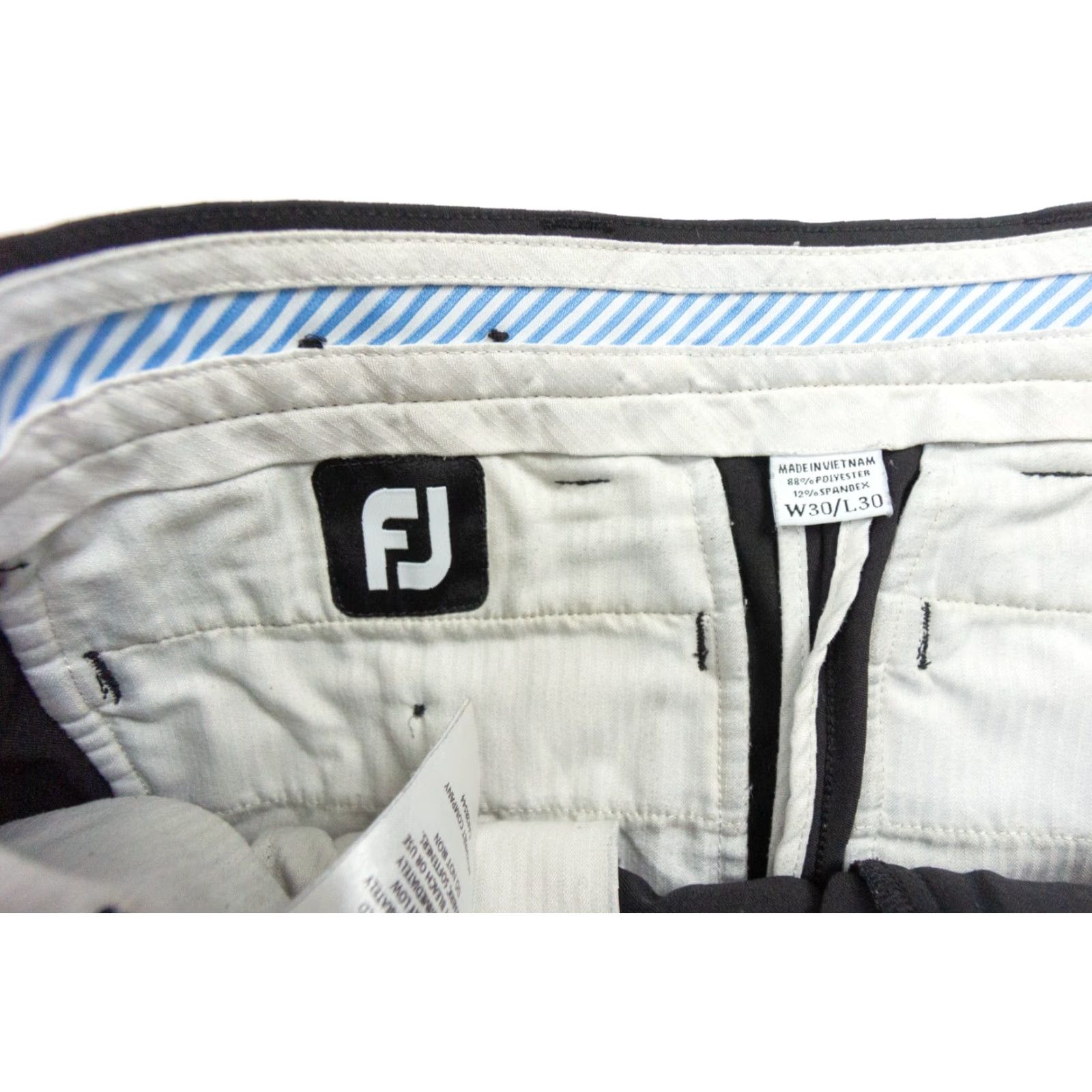 Footjoy Footjoy Mens Pants Chino Straight Leg Flat Front 30x30 Black Golf Stretch Logo Regular Inseam 30 in FootJoy Mens Golf Pants Black 30x30 Vintage No Size US 30 / EU 46 - 5 Thumbnail