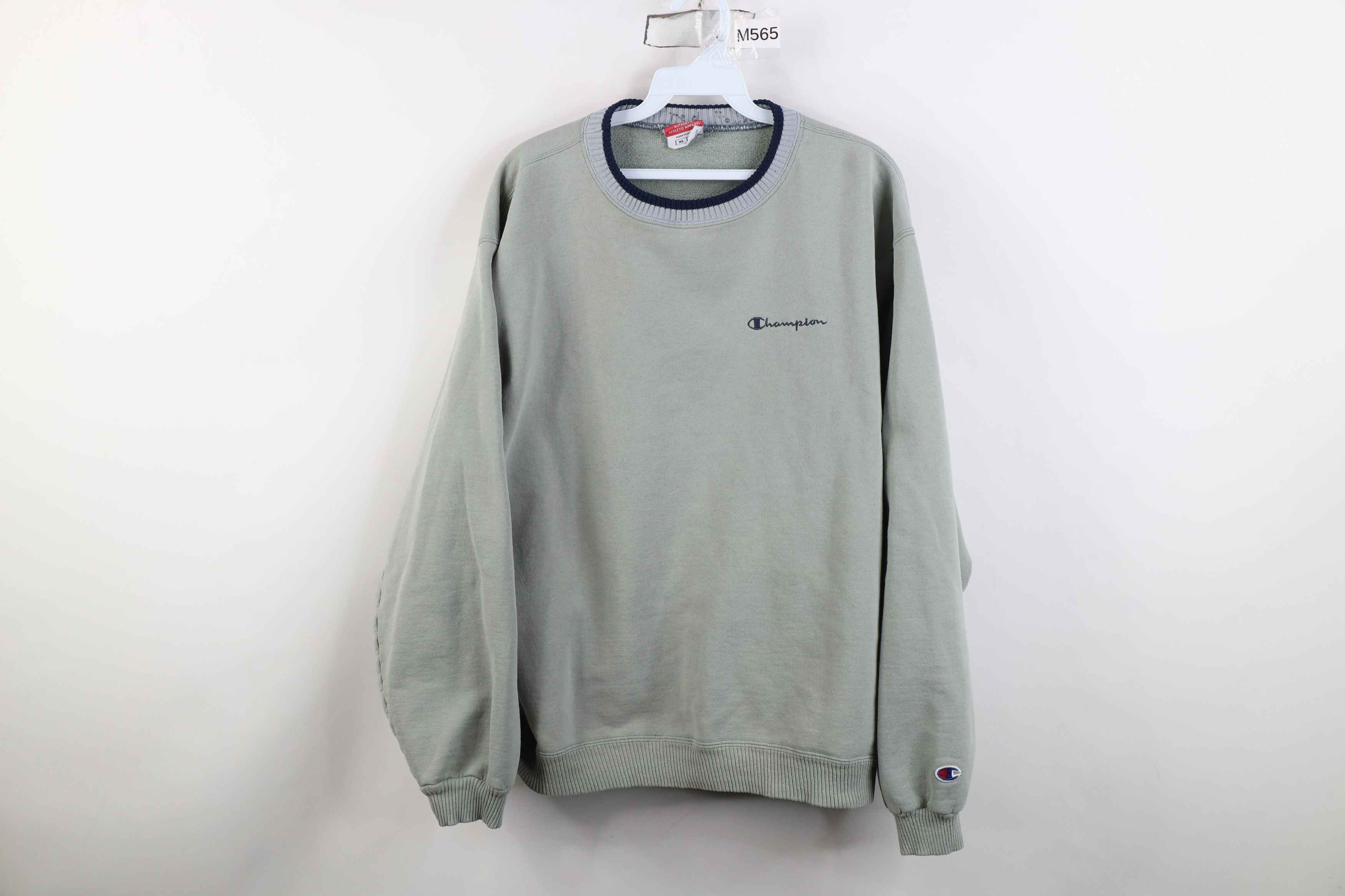 Champion Vintage 90s Champion Spell Crewneck Sweatshirt Light Green Size US XL / EU 56 / 4 - 1 Thumbnail