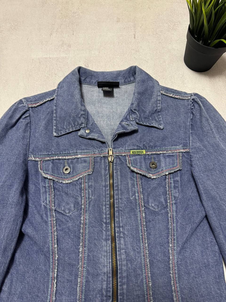 Diesel × Japanese Brand Vintage Diesel Denim Jacket Bomber Women Y2K 90s Size S / US 4 / IT 40 - 4 Thumbnail