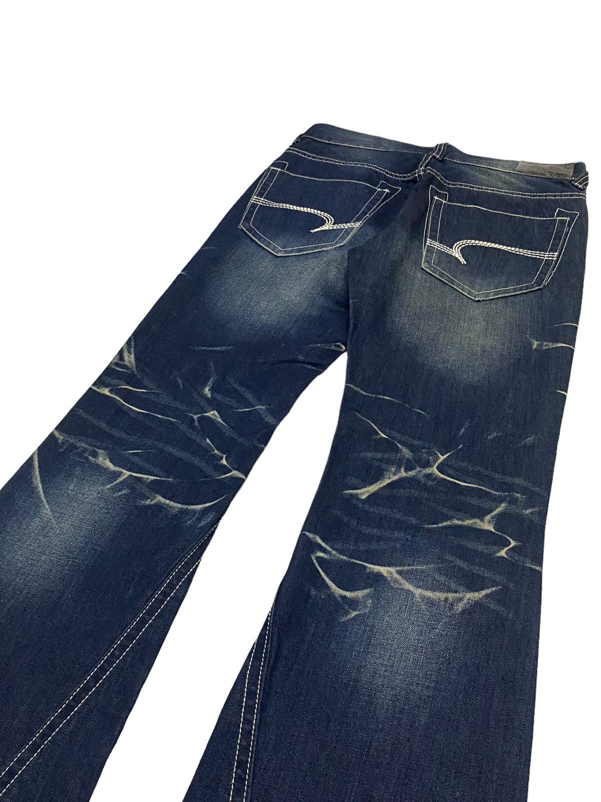 Hysteric Glamour Flare Black Crobot Japan Jean Whisker Honeycomb Style Size US 31 - 10 Thumbnail