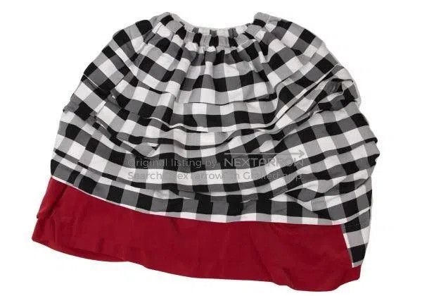 Comme des Garcons Comme des Garcons size S Black and White Retro Plaid Skirt Size 23" - 2 Thumbnail