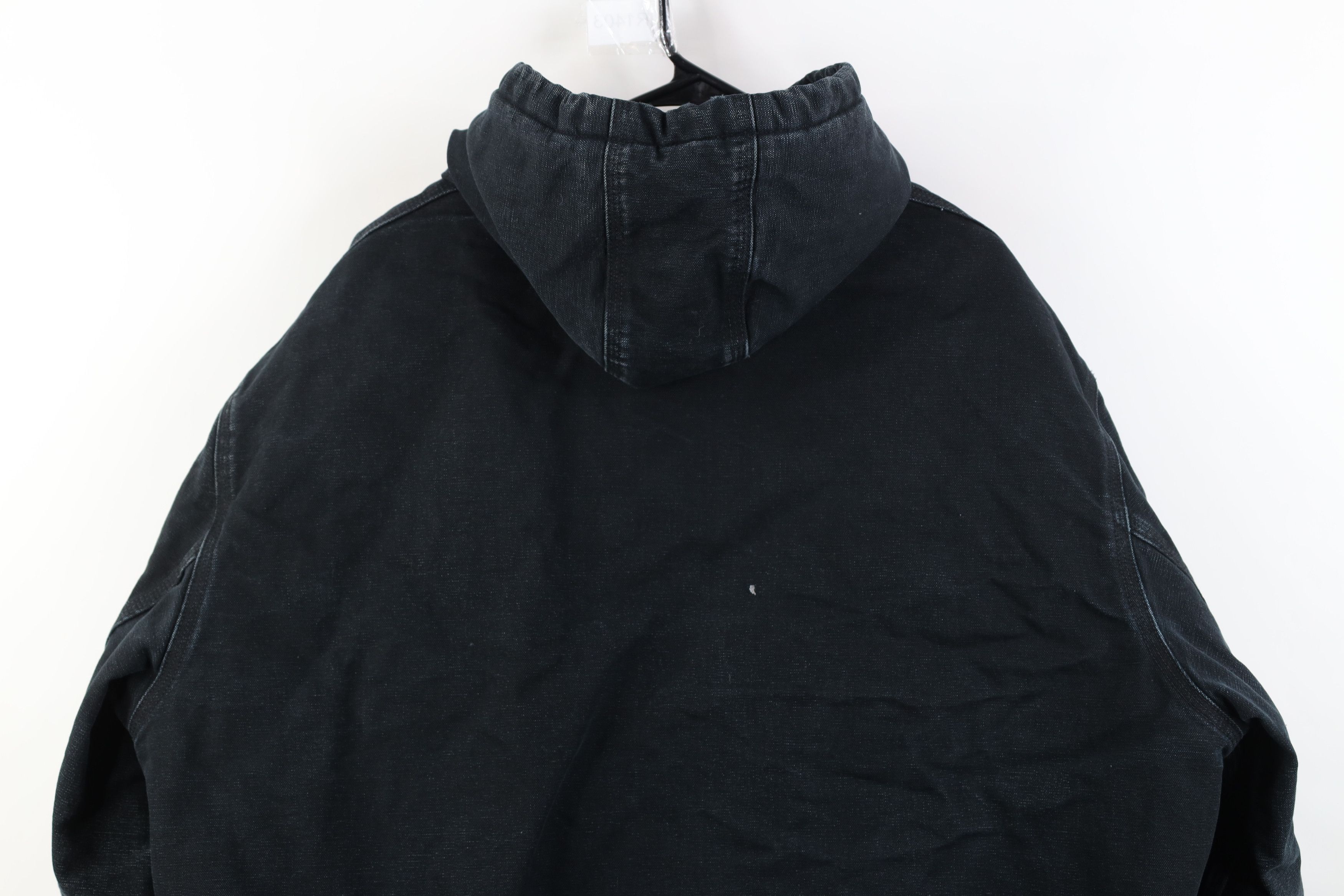 Carhartt Vintage Y2K Carhartt Quilted Canvas Hooded Jacket Black USA Size US XXL / EU 58 / 5 - 15 Thumbnail