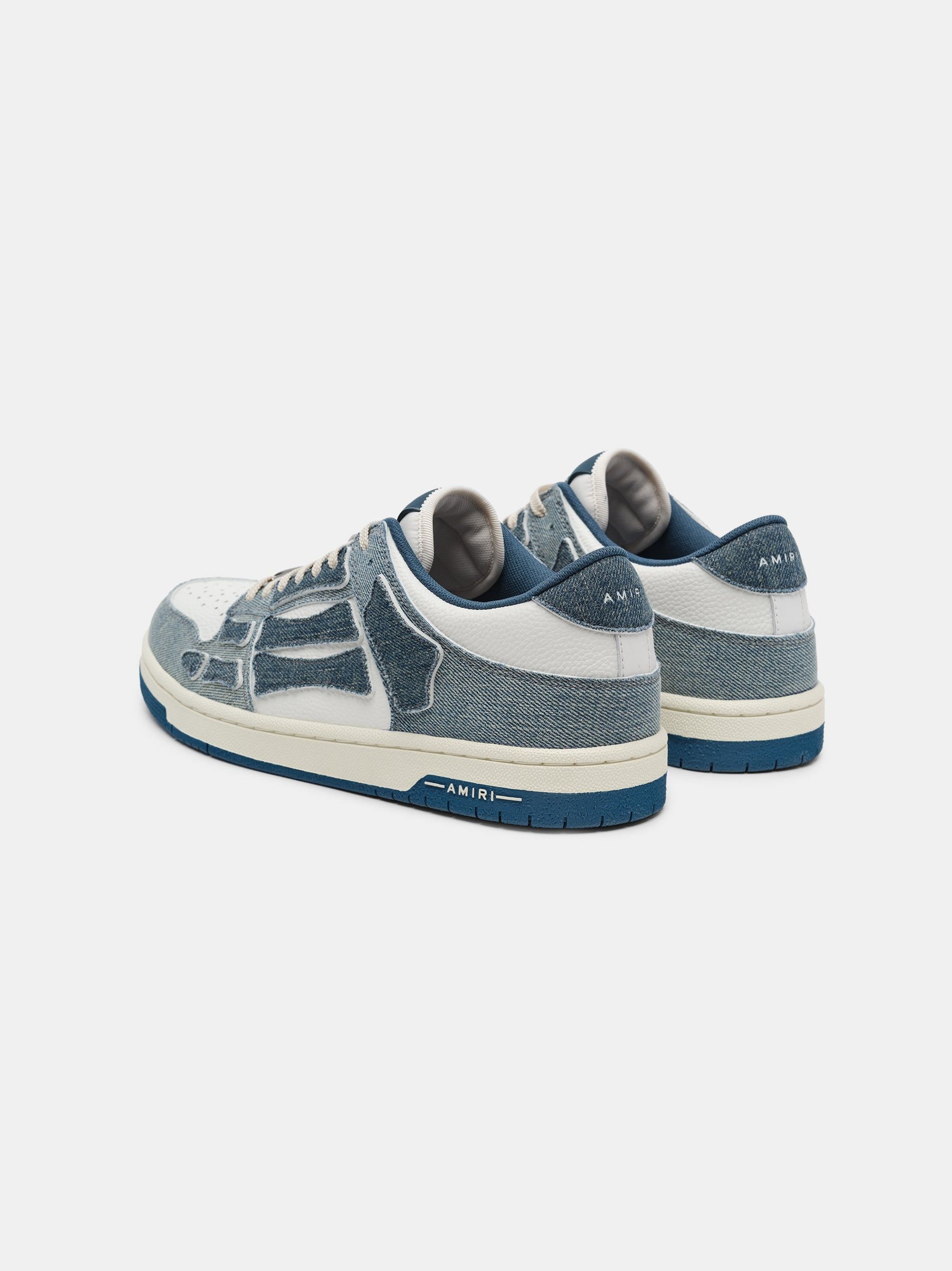 Amiri o1s1wg110426 Varsity Skel Low-Top Sneakers in Blue/White Size US 7 / EU 40 - 3 Thumbnail