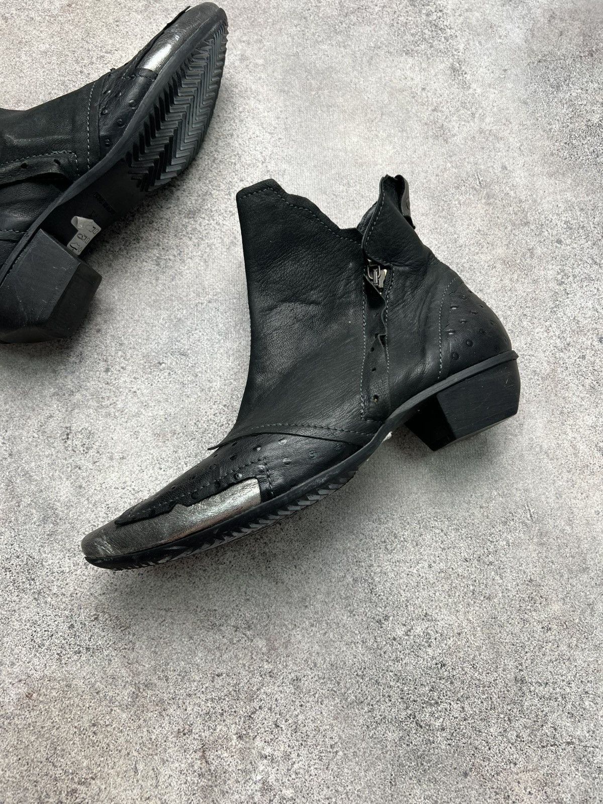 Other Vintage leather double zip Italian boots like as98 legacy Size US 9 / IT 39 - 4 Thumbnail