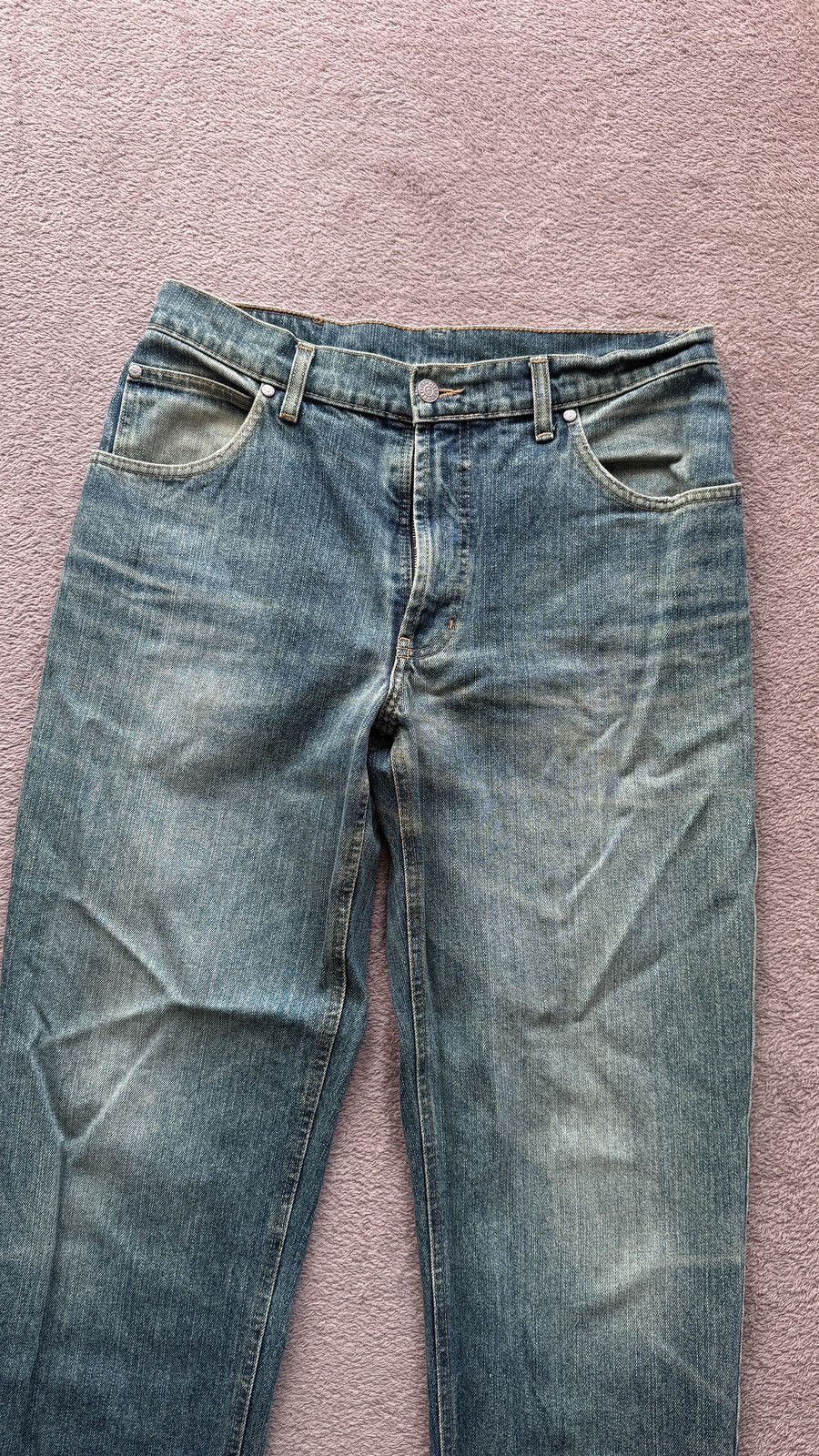 If Six Was Nine Helmut Lang Vibe Faded Mudwash Ripped Denim Vintage Jeans Size US 32 / EU 48 - 4 Thumbnail