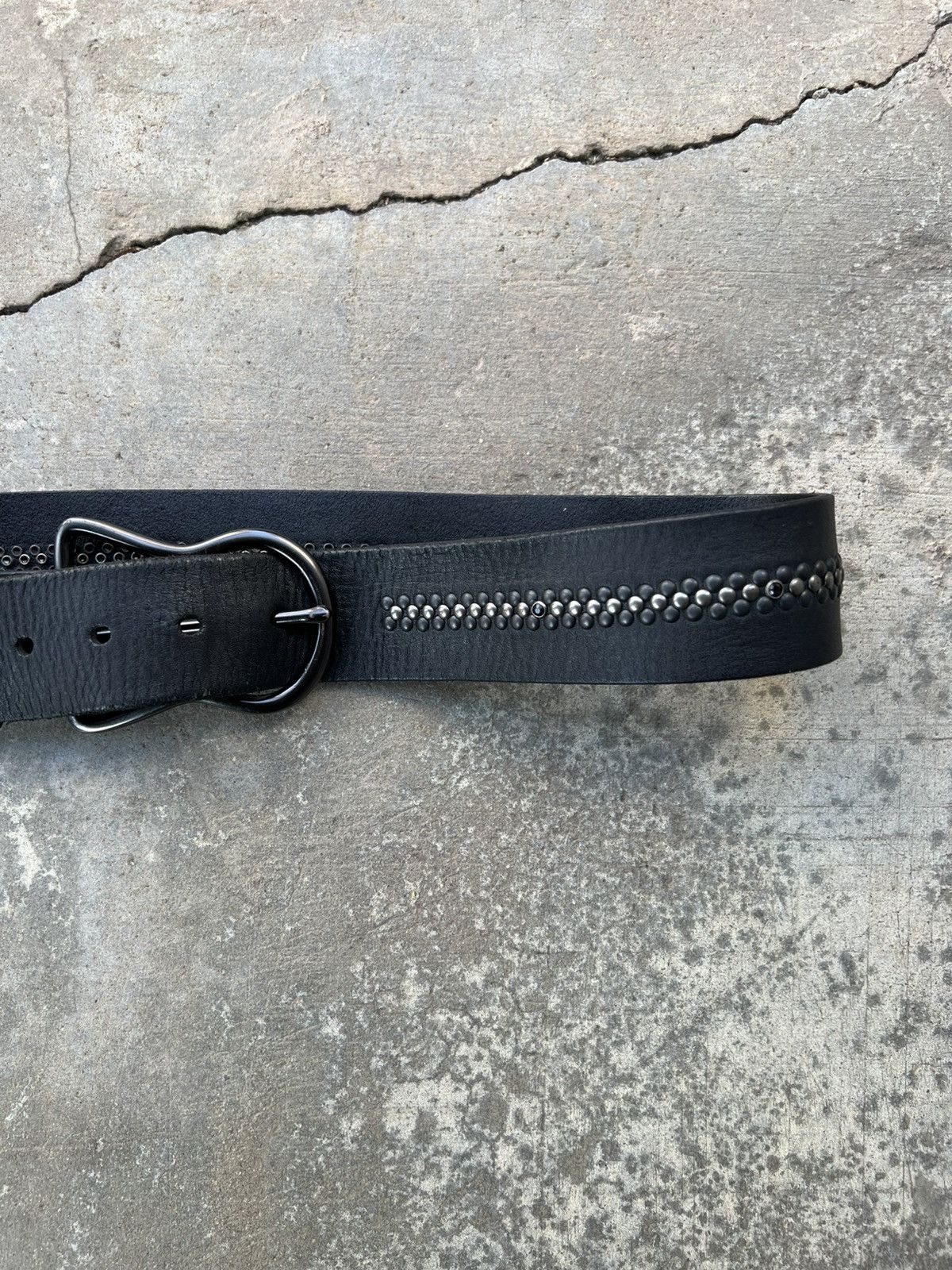 Vintage Vintage Studded Leather Belt Size 34 - 6 Thumbnail