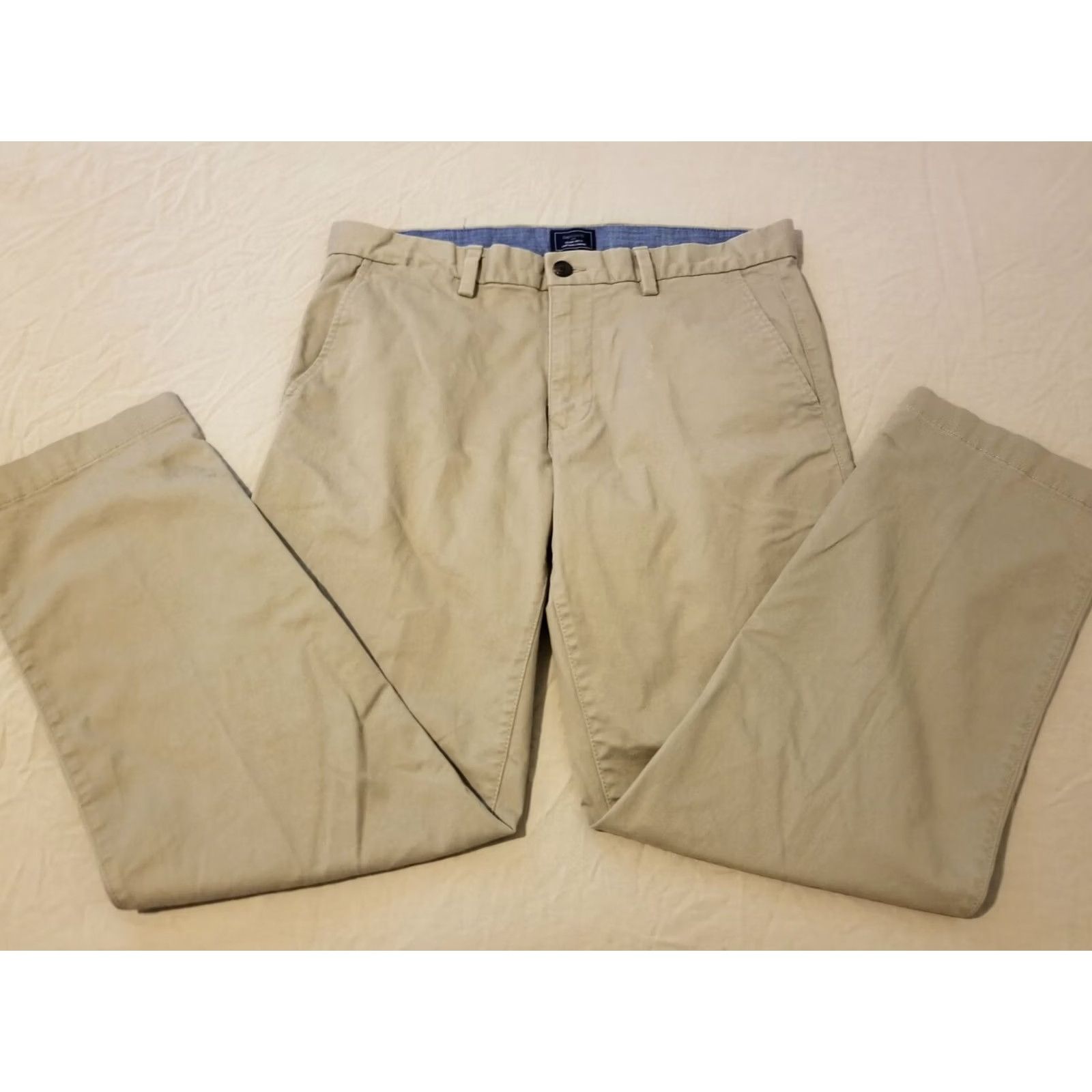 Gap Mens GAP Khaki Pants Chino Trouser Cotton 33x30 Beige Mens Size US 33 - 3 Thumbnail