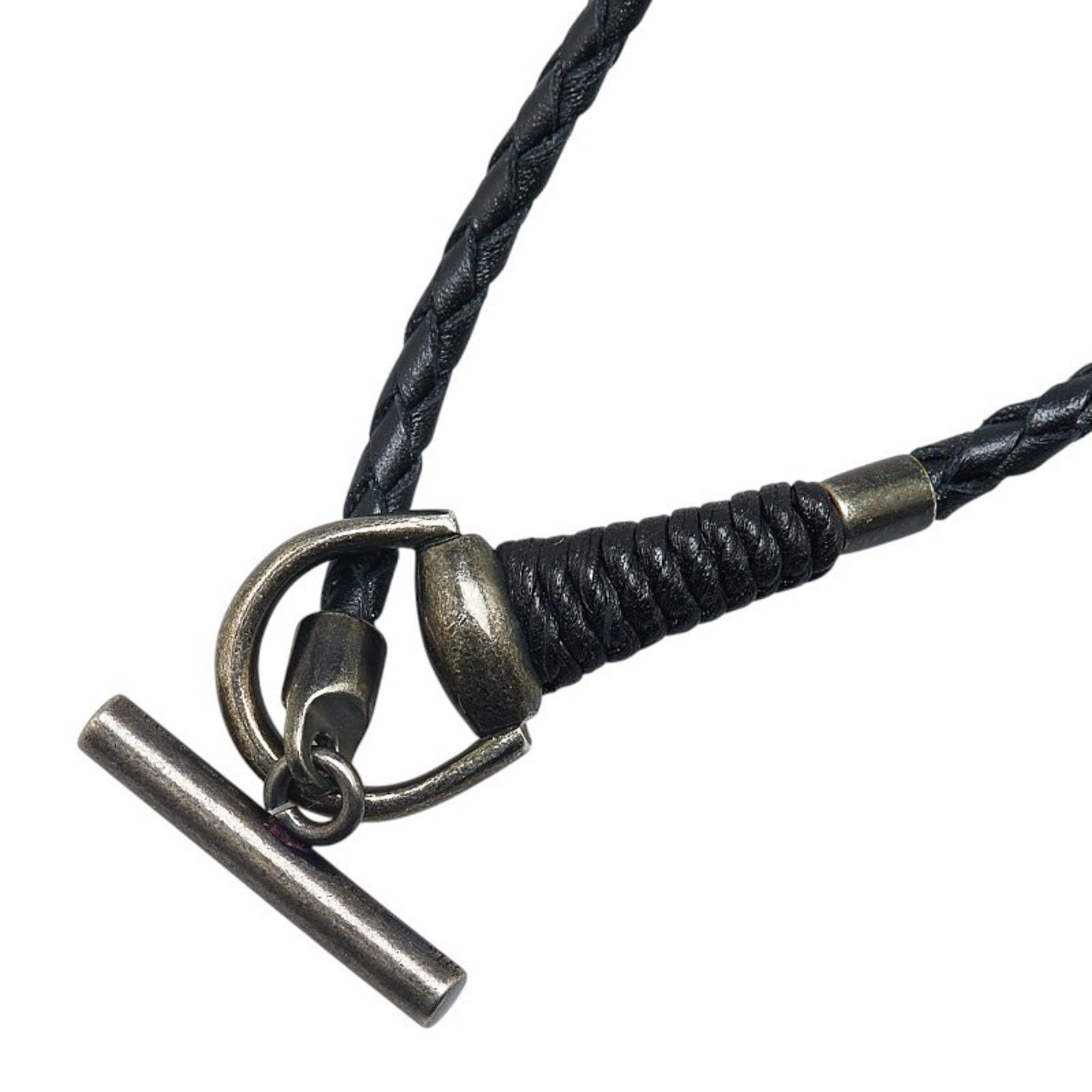 Gucci Gucci Horsebit Choker #18 Black Leather SV925 Silver Women's GUCCI Size ONE SIZE - 1 Thumbnail