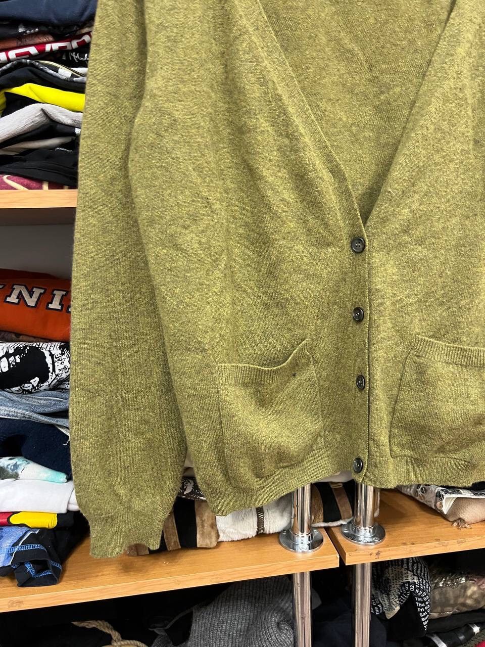 Margaret Howell knitted green Y2K Luxury cardigan