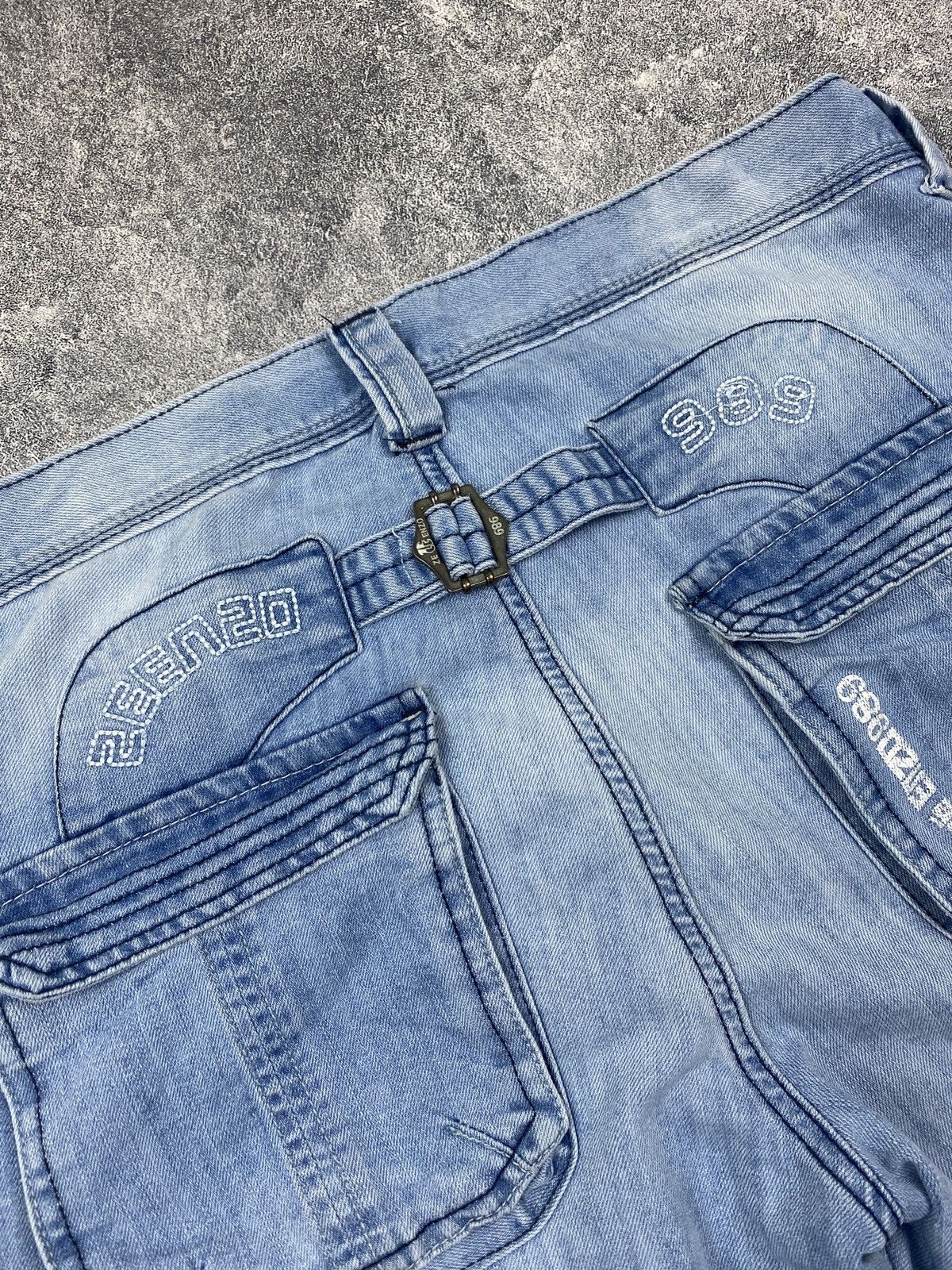 Japanese Brand × Vintage Cargo Jeans Dirty Pants crash denim thrashed y2k distressed Size US 34 / EU 50 - 11 Thumbnail