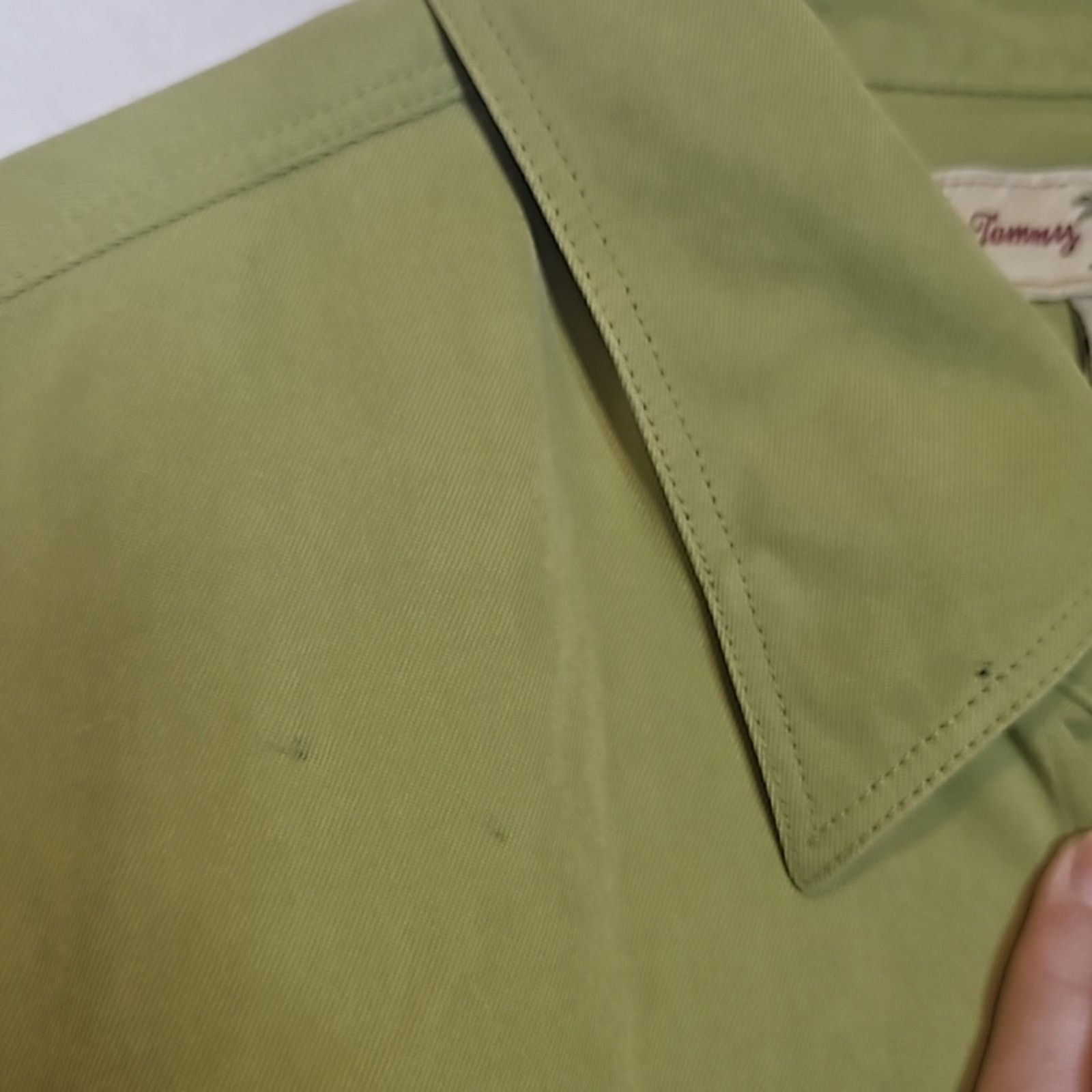 Tommy Bahama Tommy Bahama Lime Green Silk Button Down Long Sleeve Shirt Size US XL / EU 56 / 4 - 3 Thumbnail