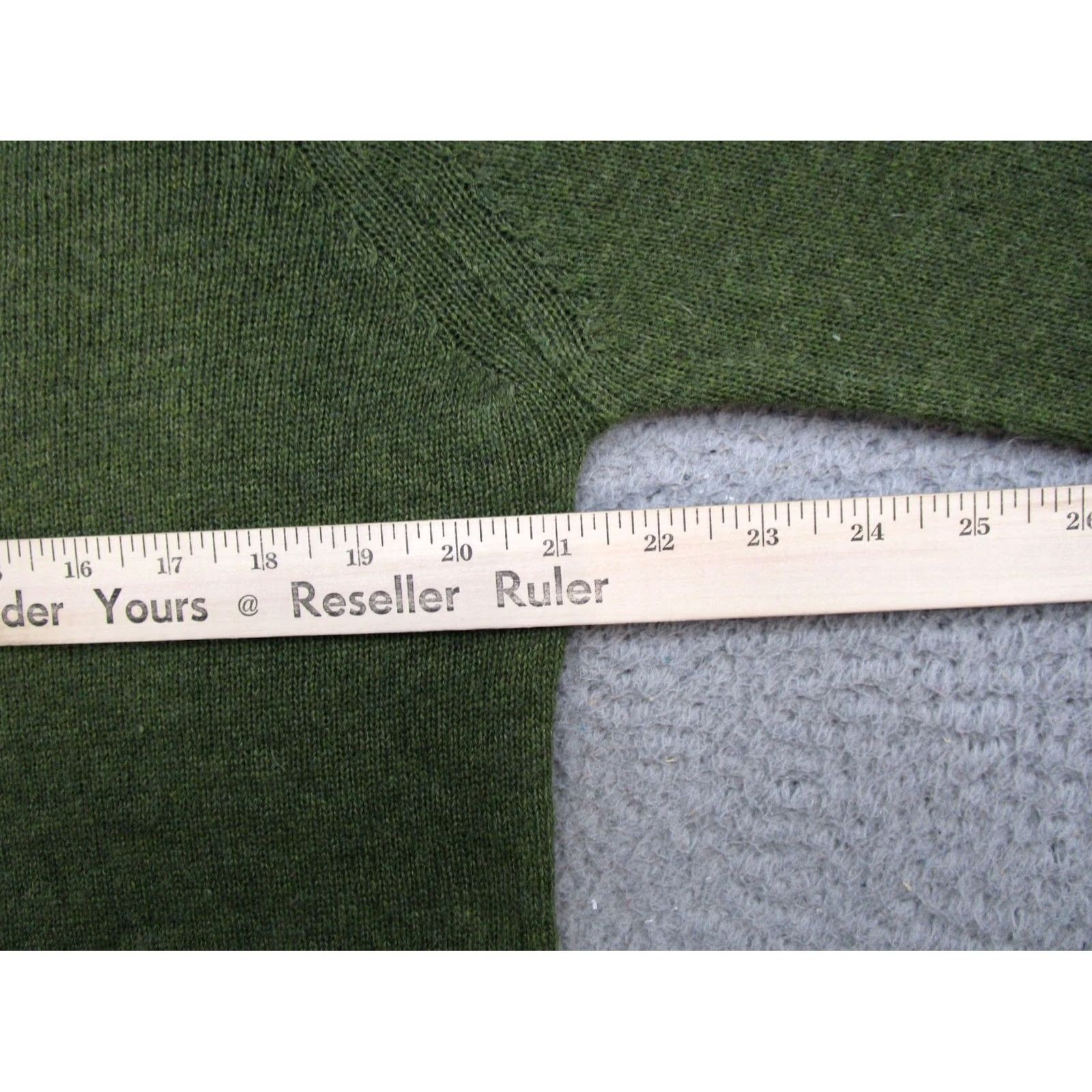 Vintage Heimish Sweater Shirt Womens Knit Lightweight V-Neck Wool Blend Green SZ M Size M / US 6-8 / IT 42-44 - 5 Thumbnail