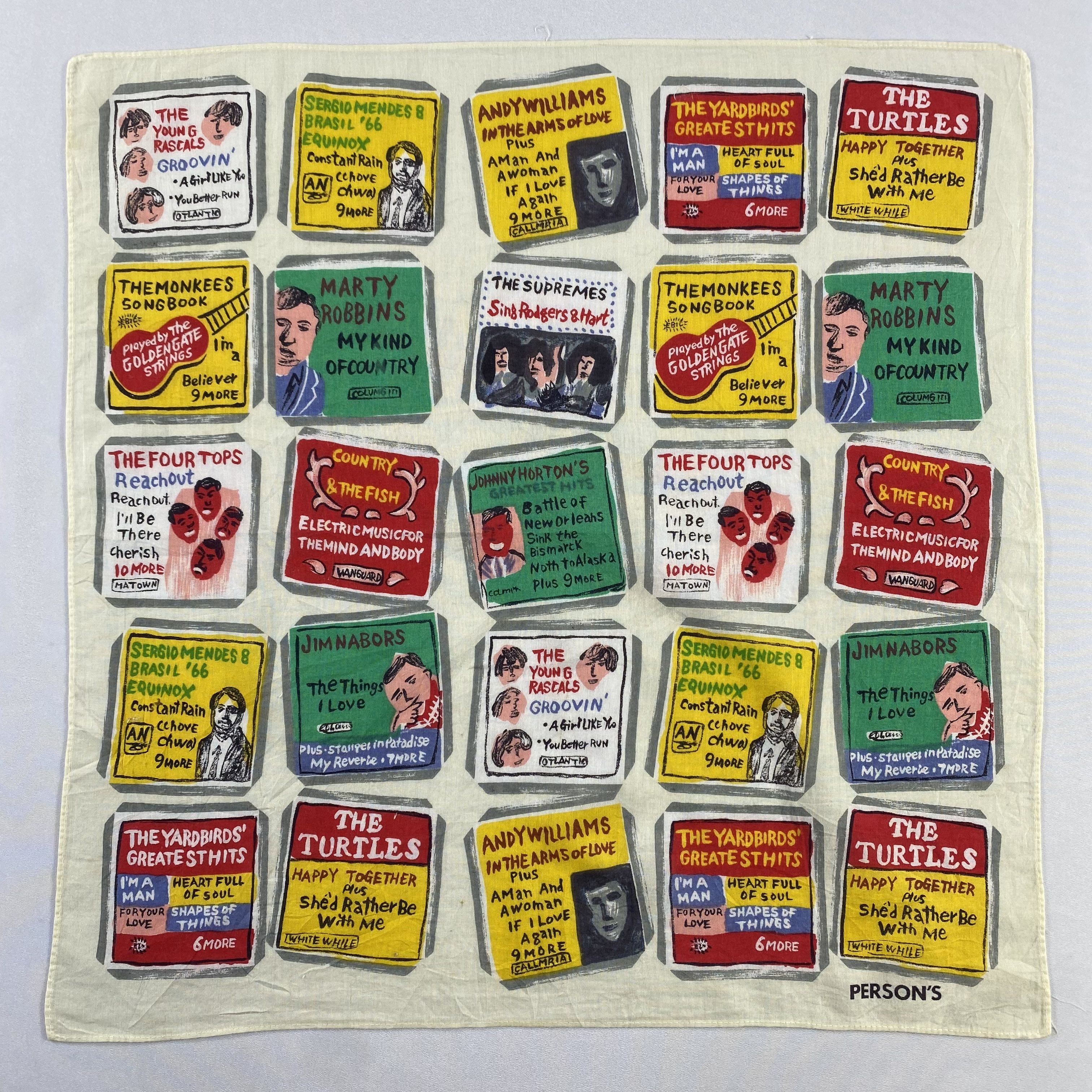 PERSON'S × Vintage Persons Neckerchief / Bandana / Handkerchief-P873 Size ONE SIZE - 1 Thumbnail