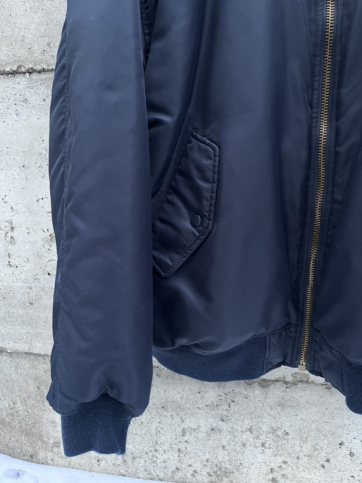 Alpha Industries 90s Korean Reversible Baggy Navy Bomber Winter Jacket Vtg Size US XL / EU 56 / 4 - 12 Thumbnail