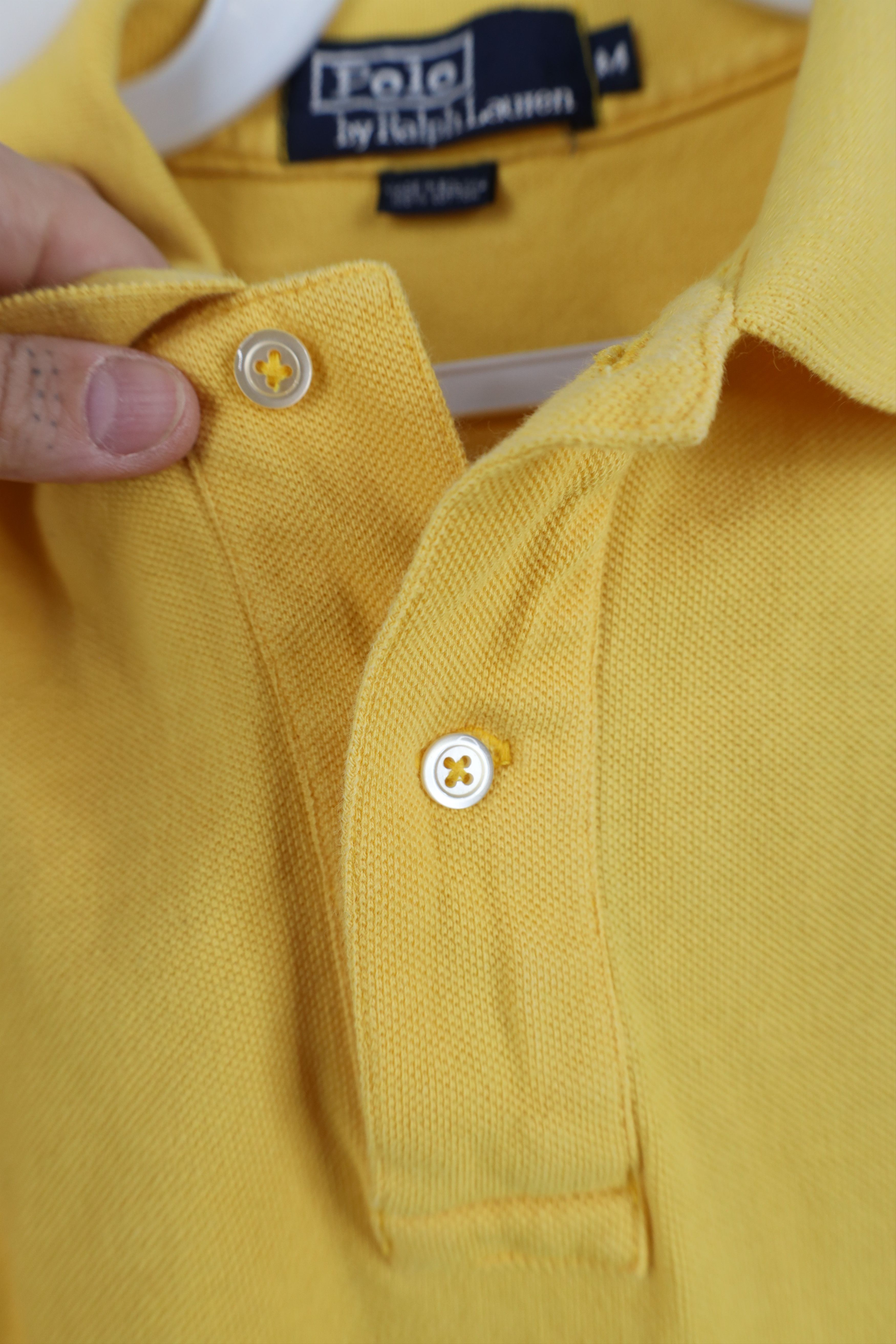 Ralph Lauren Vintage 90s Ralph Lauren Pique Cotton Golf Polo Shirt Yellow Size US M / EU 48-50 / 2 - 11 Thumbnail