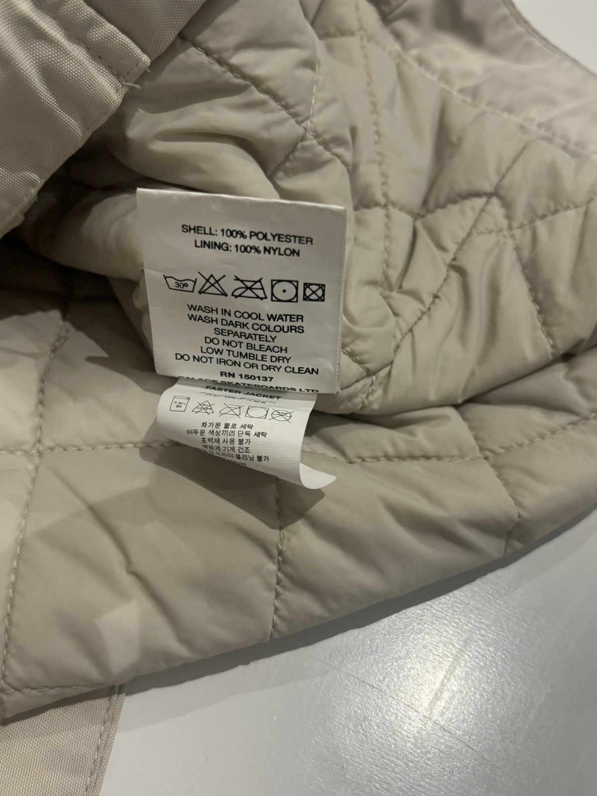 Palace Palace Faster Jacket Small (Cream/White) Size US S / EU 44-46 / 1 - 9 Thumbnail