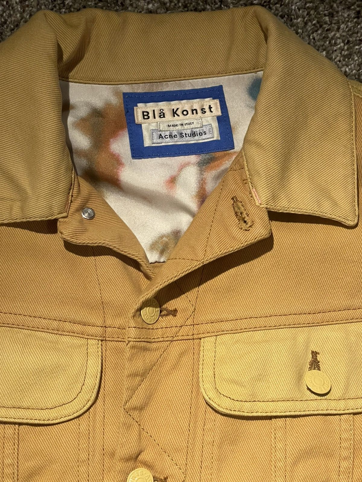Acne Studios Acne Studios yellow/beige denim jacket Size US S / EU 44-46 / 1 - 2 Thumbnail