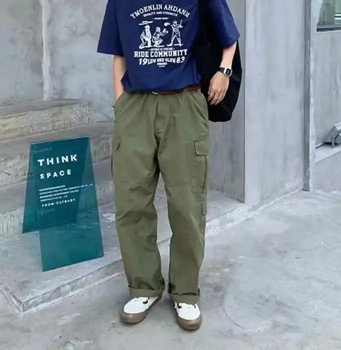 image of Vintage Retro Punk Pants in Green, Men's (Size 32)