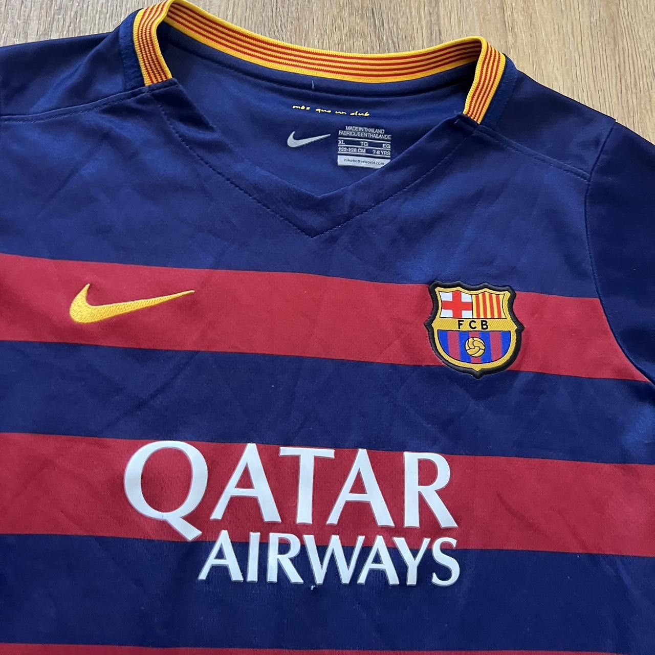 Nike 2014-15 FC Barcelona Nike Home Football Shirt La Liga Messi Size US XXS / EU 40 - 3 Thumbnail
