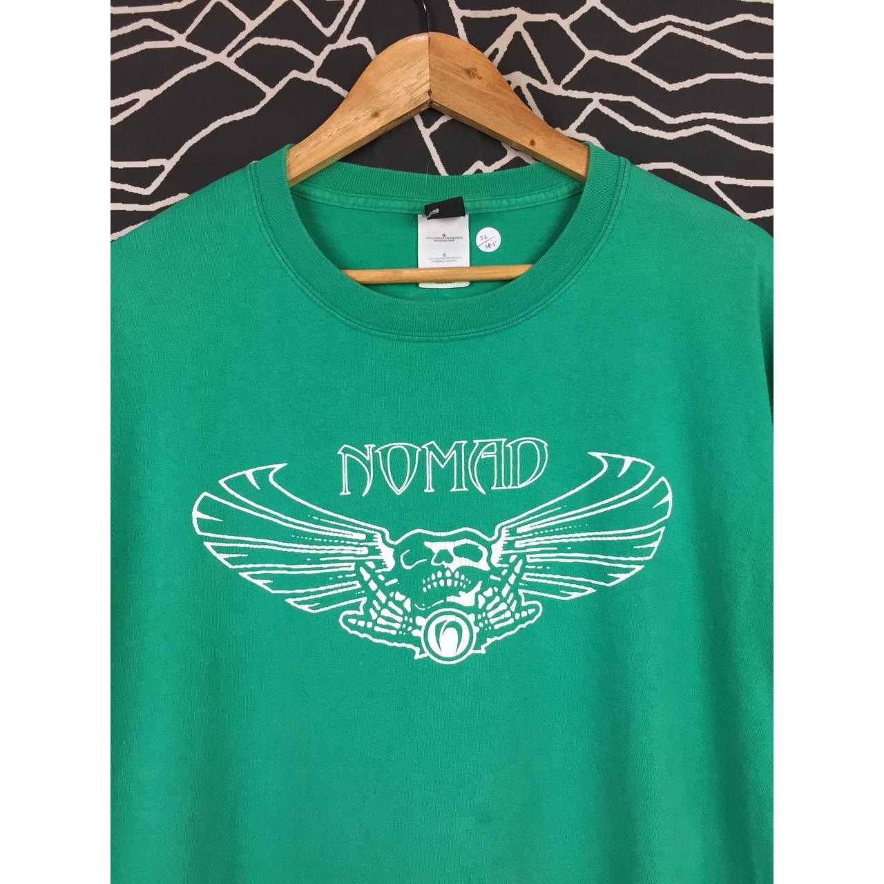 Nomad × Vintage Vtg Nomad Skateboards Winged Skull Graphic Tee Size L Size US L / EU 52-54 / 3 - 3 Thumbnail