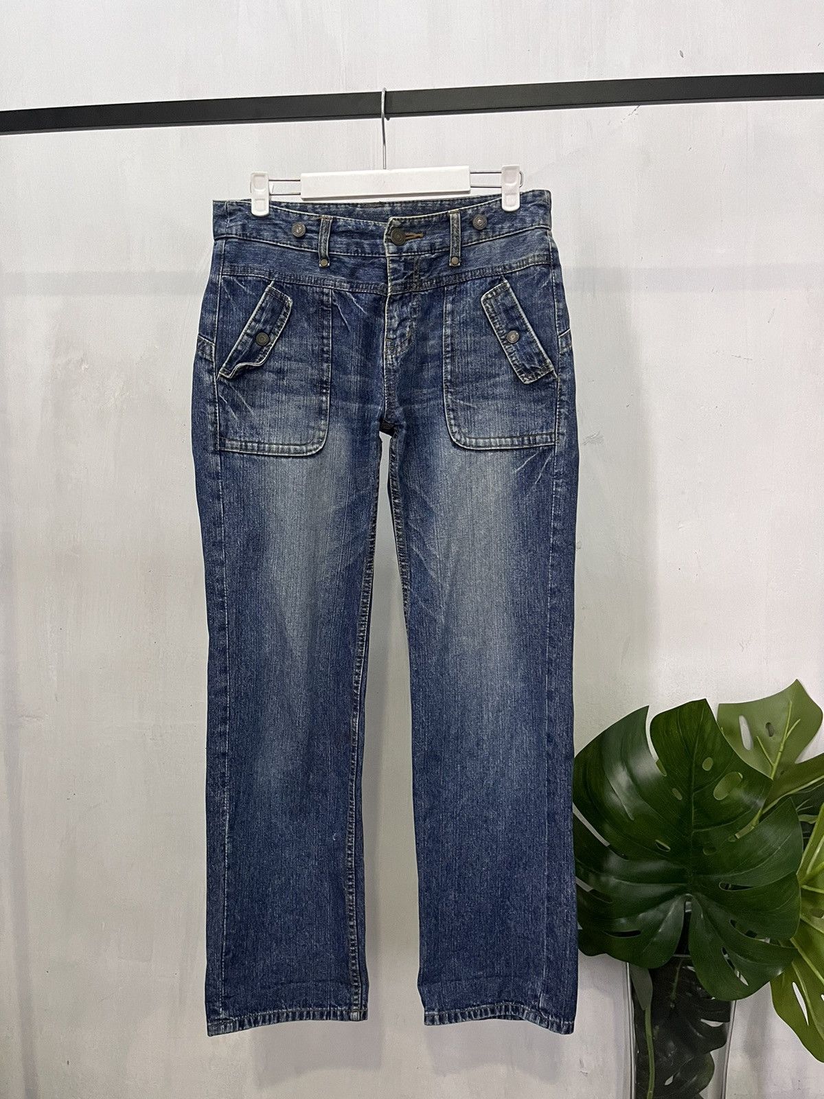 Vintage Vtg Double pocket denim pants W31 Size 31" - 1 Thumbnail