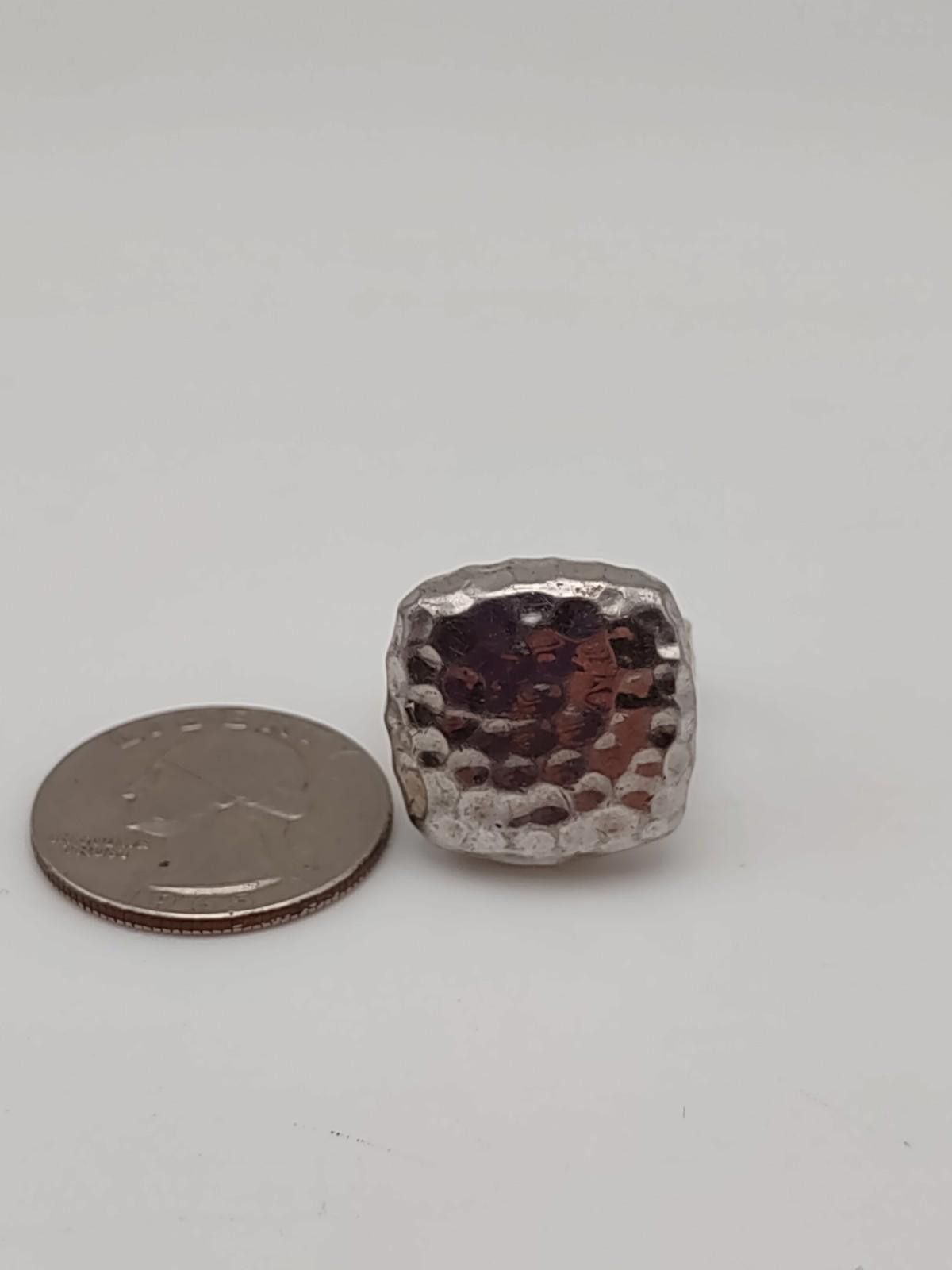 The Unbranded Brand NF 925 Sterling Silver Hammered Brutalist Ring Size 7 Size ONE SIZE - 6 Thumbnail