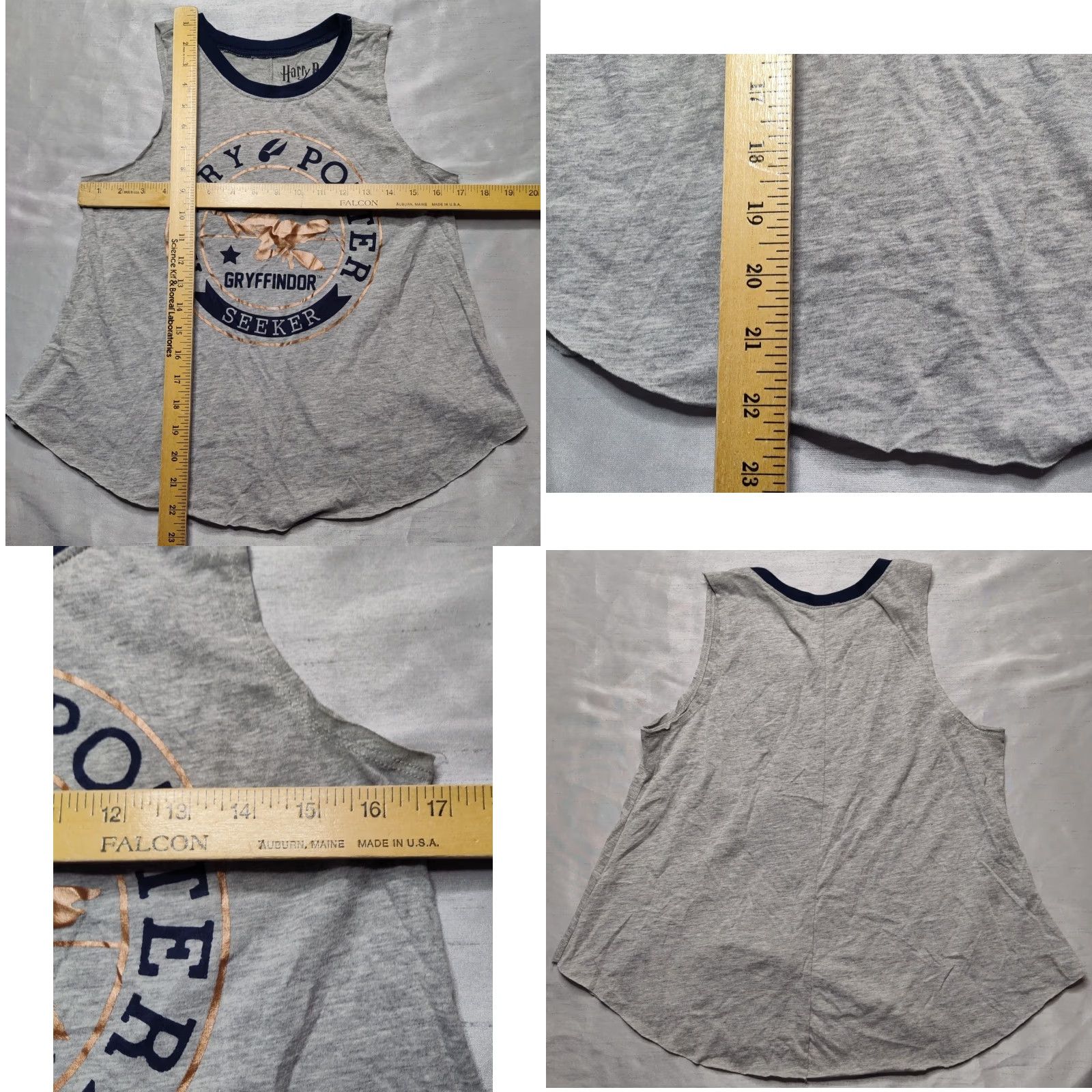 Vintage HARRY POTTER GRYFFINDOR Quidditch SEEKER Women Small Gray Sleepwear Tank NEW Size ONE SIZE - 8 Thumbnail