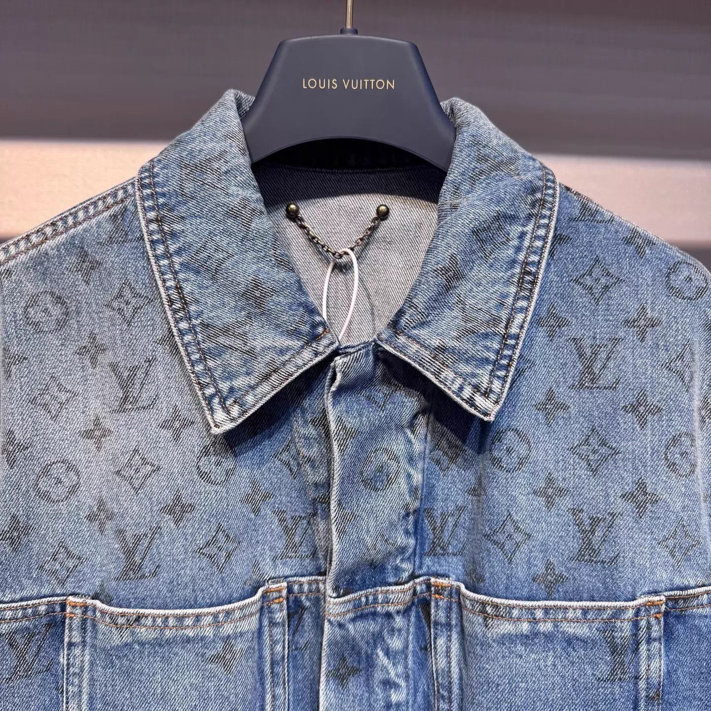 Louis Vuitton LV Washed Blue Distressed Monogram Grad Jkt 50 New Size US M / EU 48-50 / 2 - 3 Thumbnail