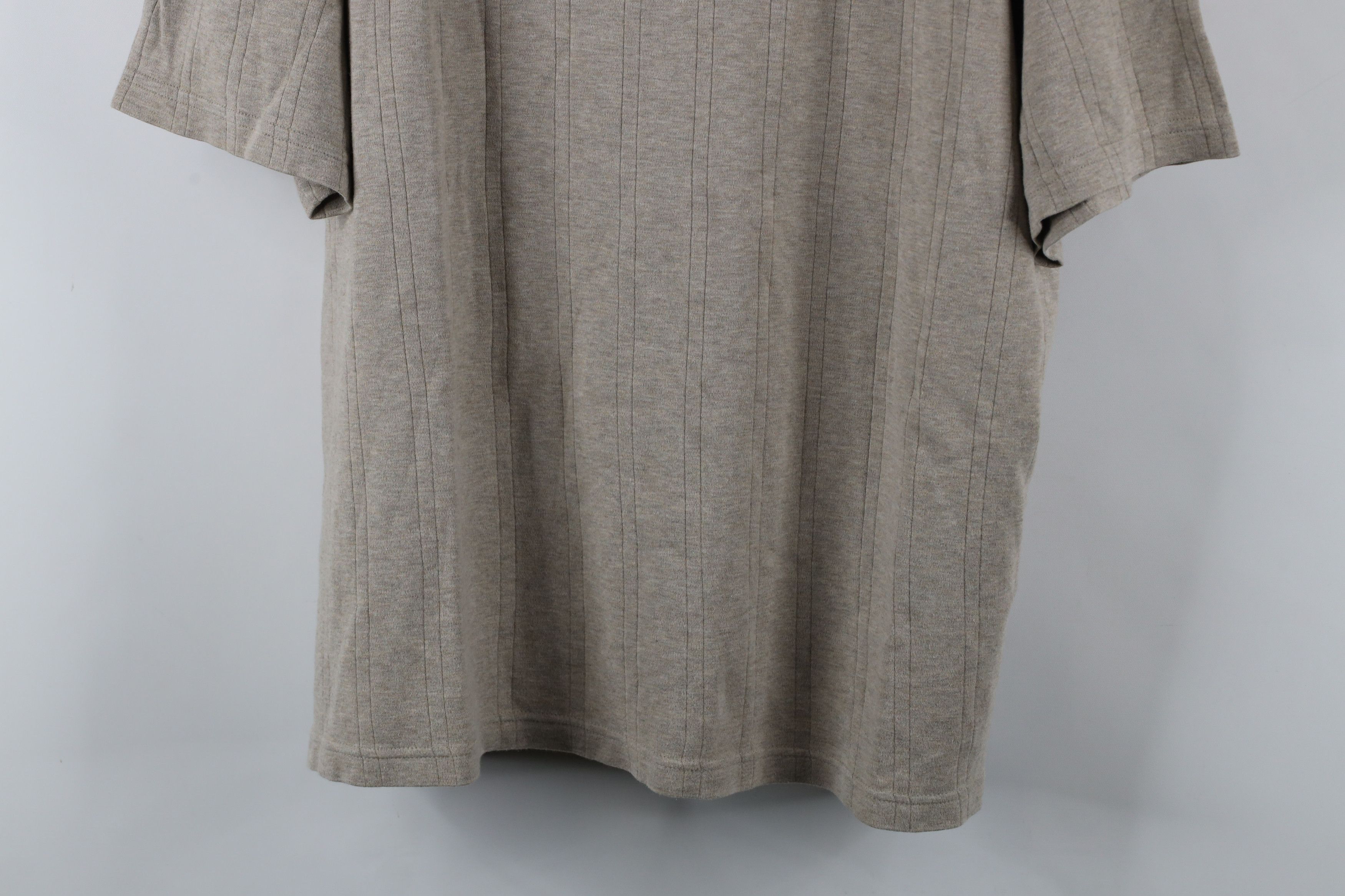 Vintage Vintage 90s Streetwear Striped Knit Henley T-Shirt Beige Size US XL / EU 56 / 4 - 3 Thumbnail