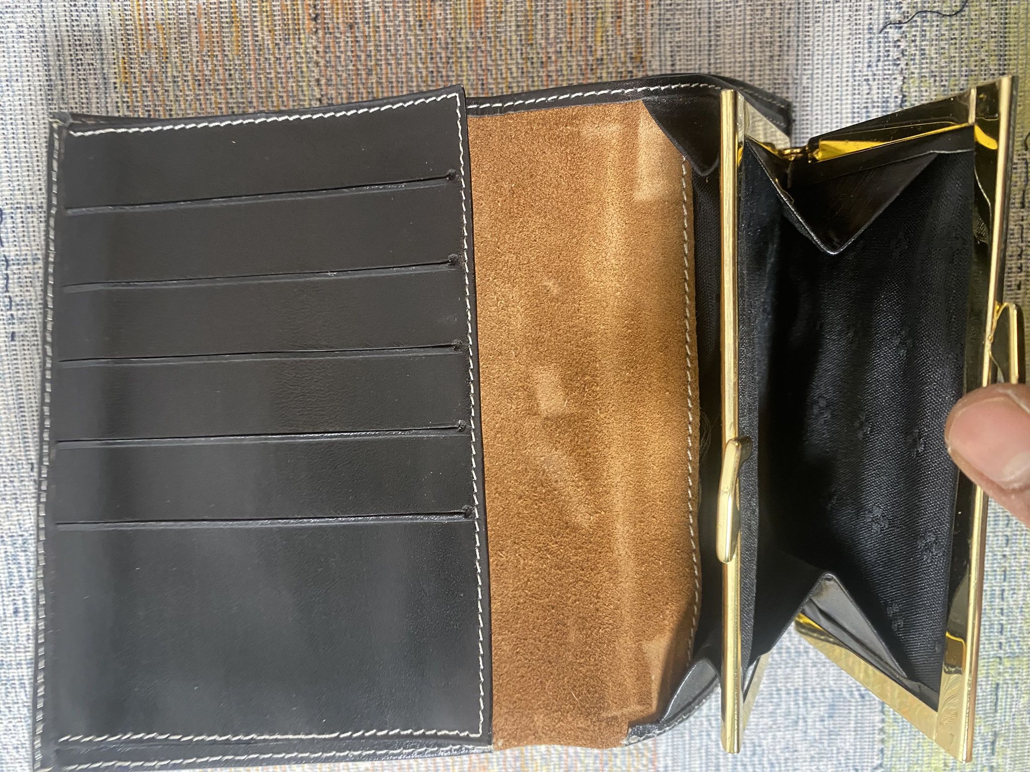 Kenzo Kenzo Paris Vintage Suede & Leather Wallet Brown France Size ONE SIZE - 4 Thumbnail