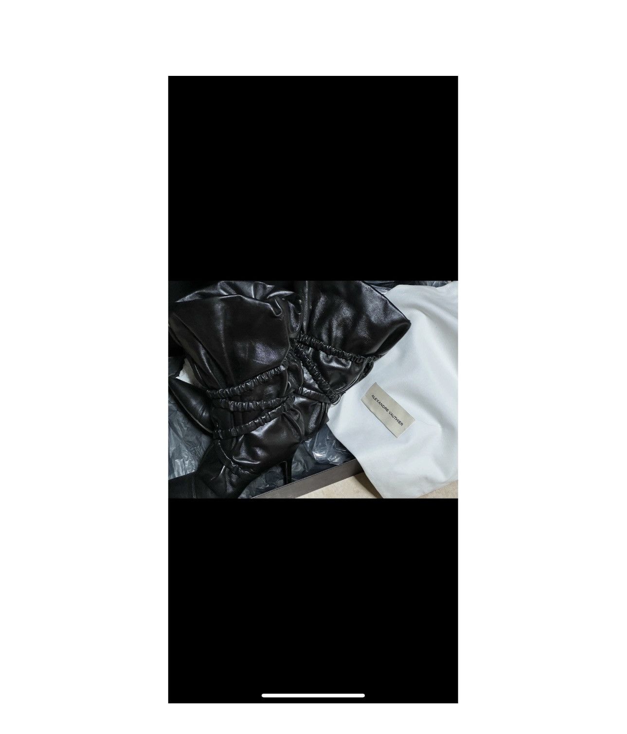 Alexandre Vauthier Alexandre Vauthier Dune 100 Black Leather Boots Size US 7 / IT 37 - 4 Thumbnail