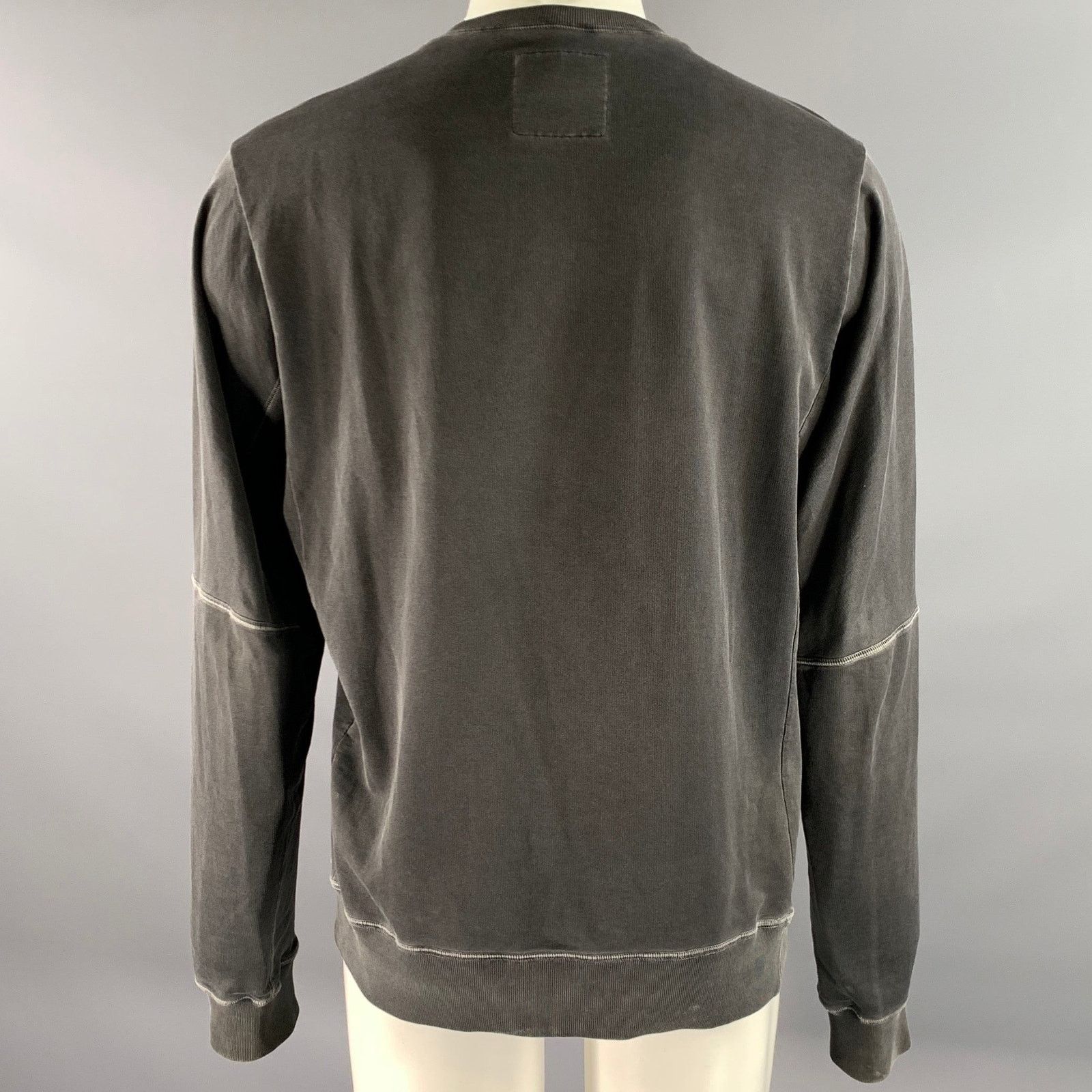 Acronym ACRONYM Size L Charcoal Wash Cotton Crew-Neck Sweatshirt Size US L / EU 52-54 / 3 - 3 Thumbnail