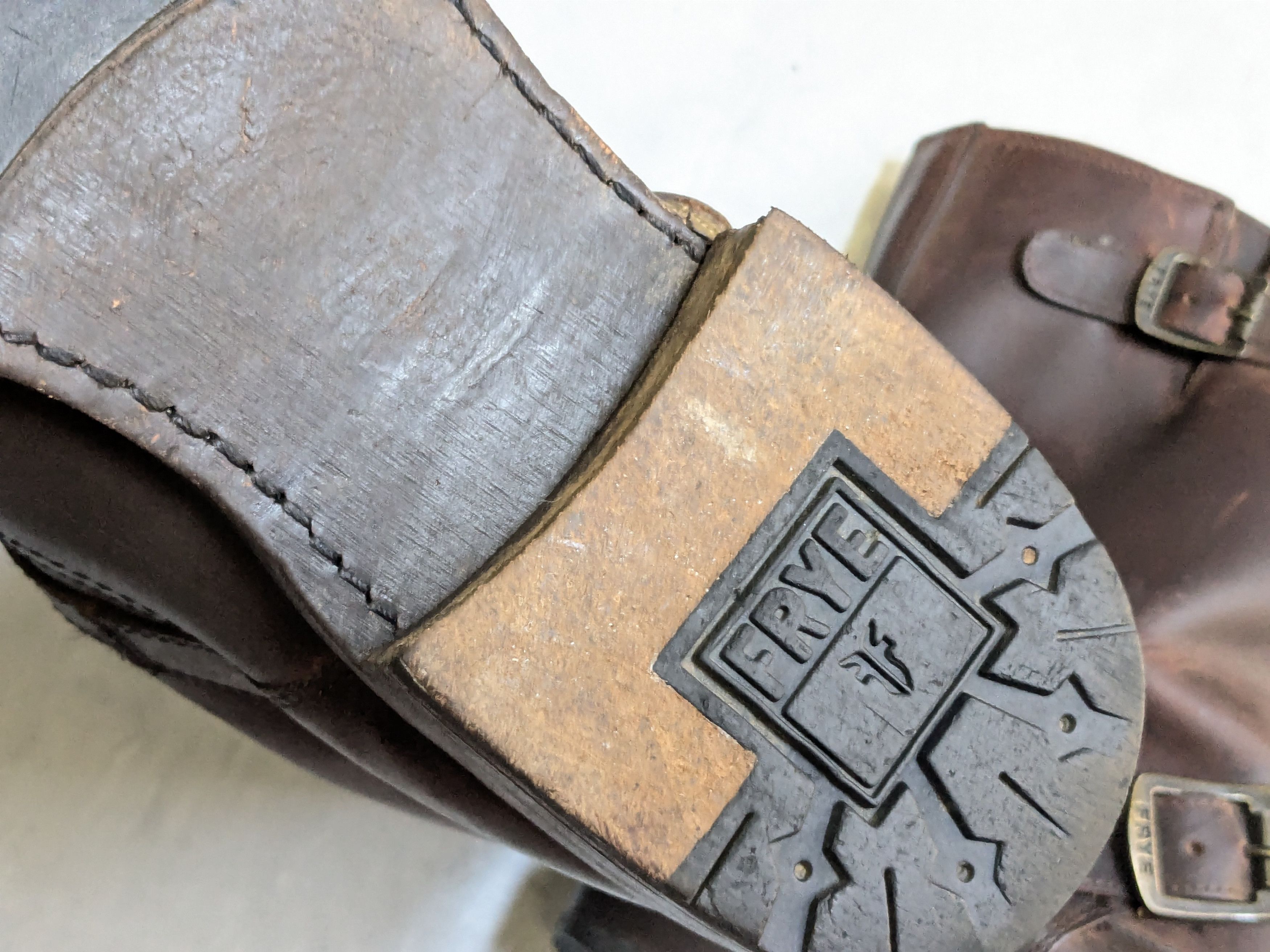 Frye Frye Engineer Boots Brown 13 D Leather Buckle Strap Size US 13 / EU 46 - 17 Thumbnail