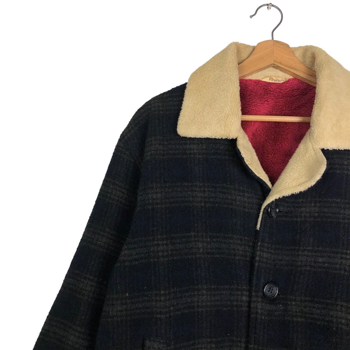 🔥Vintage Wool Jacket Riverson Double Collar Tartan Design