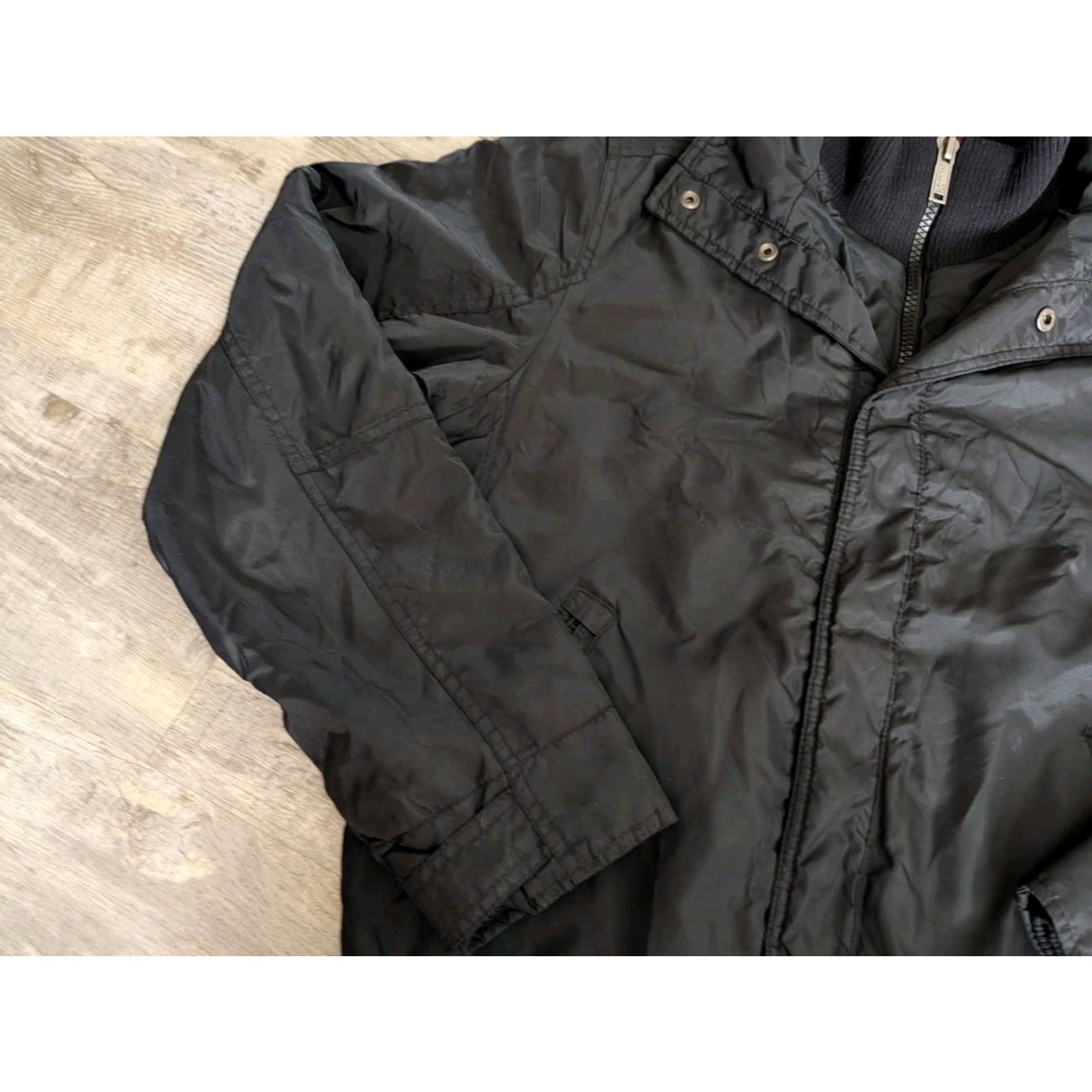 Zara Zara Man Young Collection Bomber Jacket Full Zip + Snap Lined Black Size M Regular Fit Size US M / EU 48-50 / 2 - 3 Thumbnail