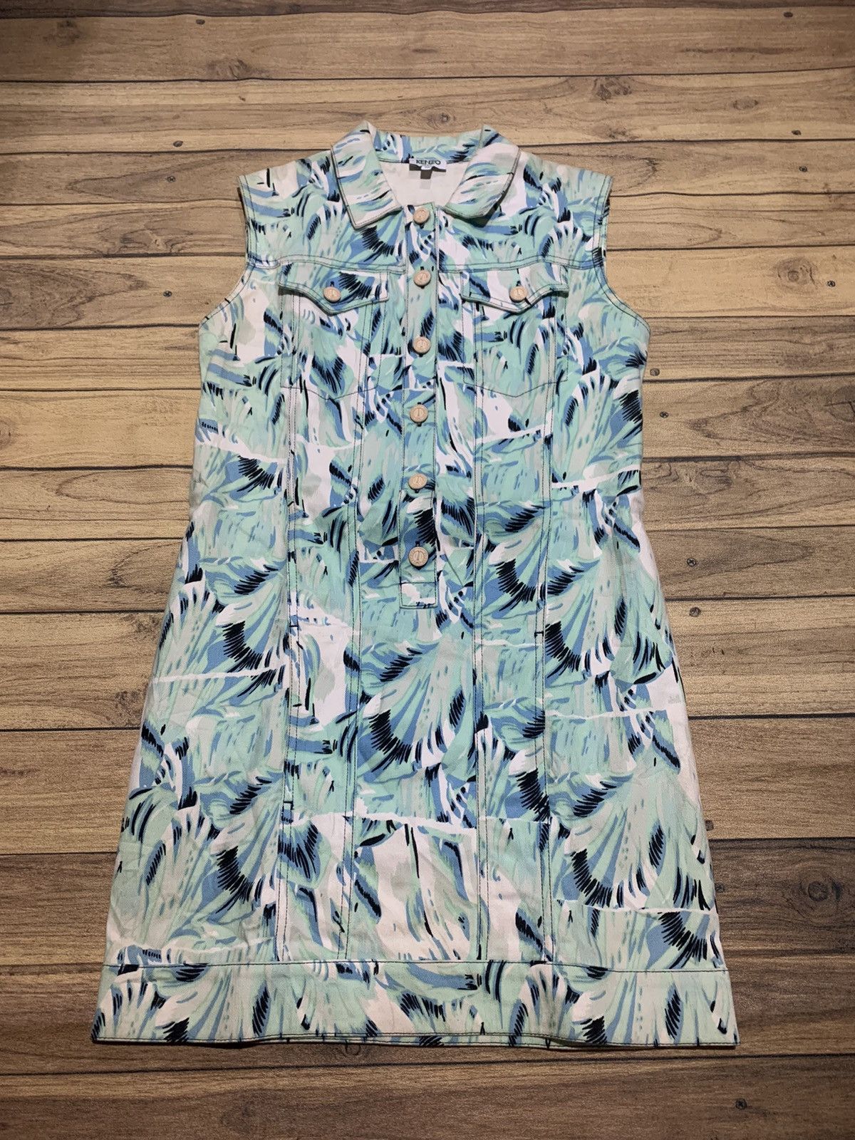 Kenzo Kenzo jeans dress fullprint Size S / US 4 / IT 40 - 1 Thumbnail